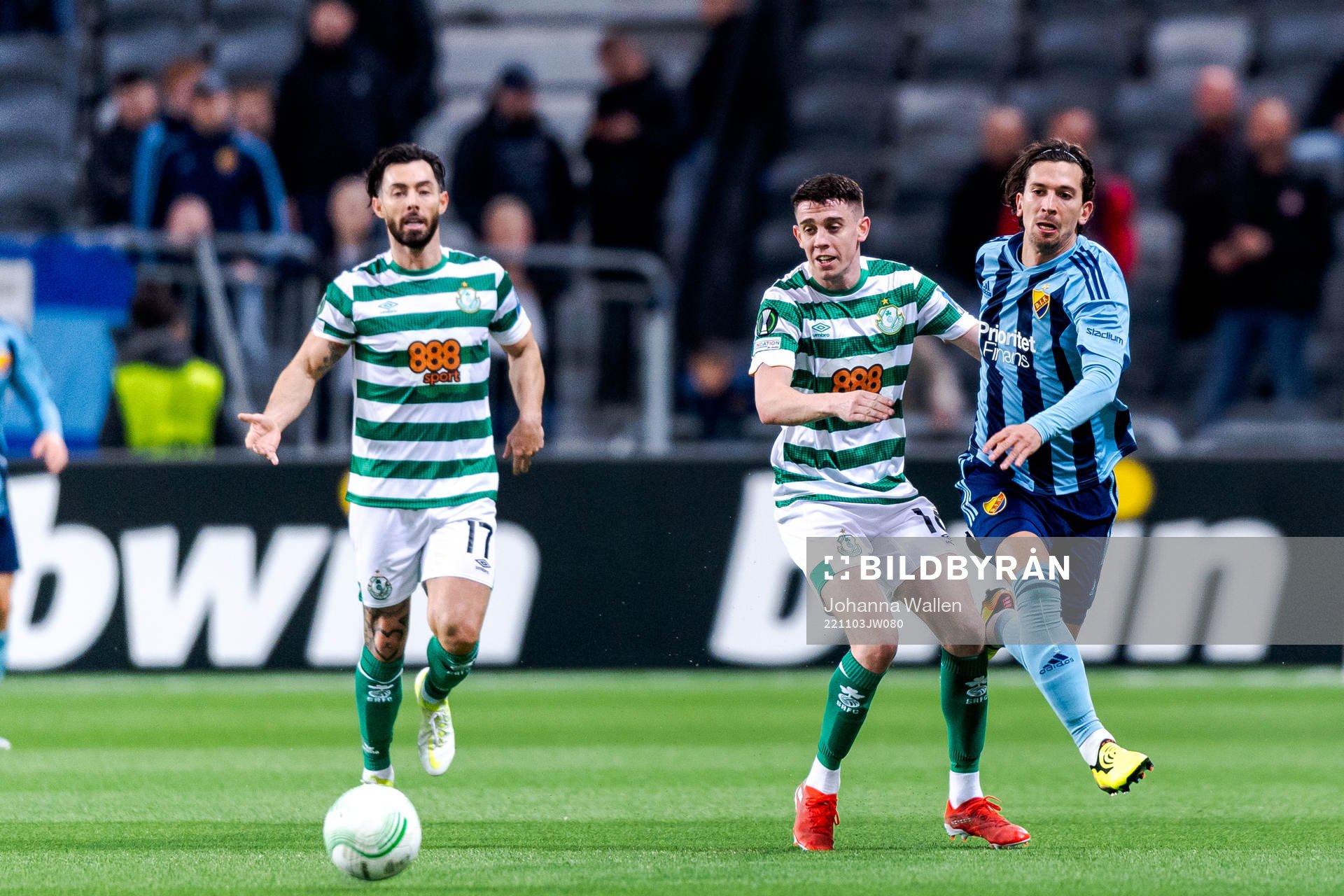 Richie Towell and Gary O Neill against Gustav Wikheim of