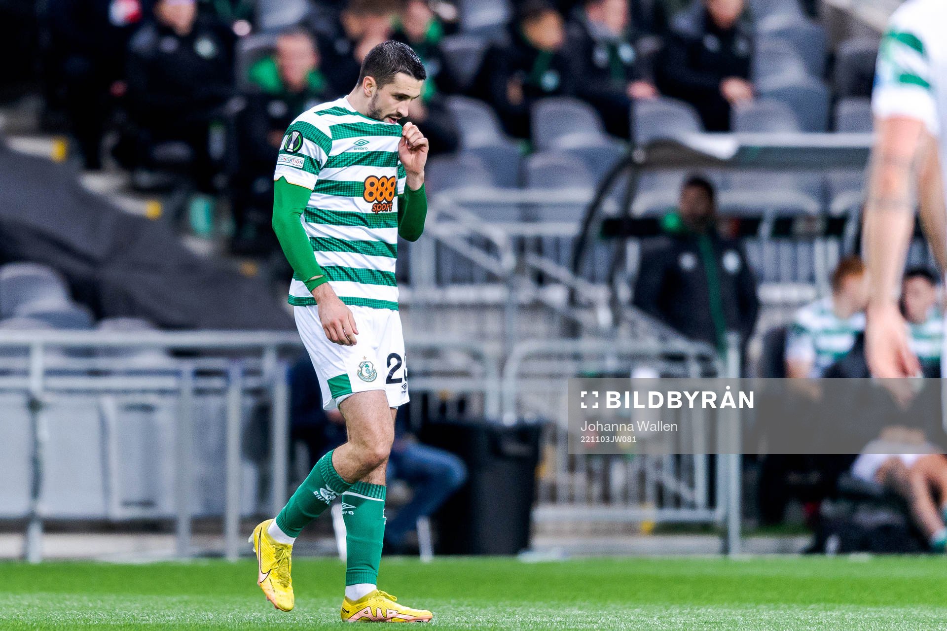 Neil Farrugia of Shamrock Rovers looks dejected