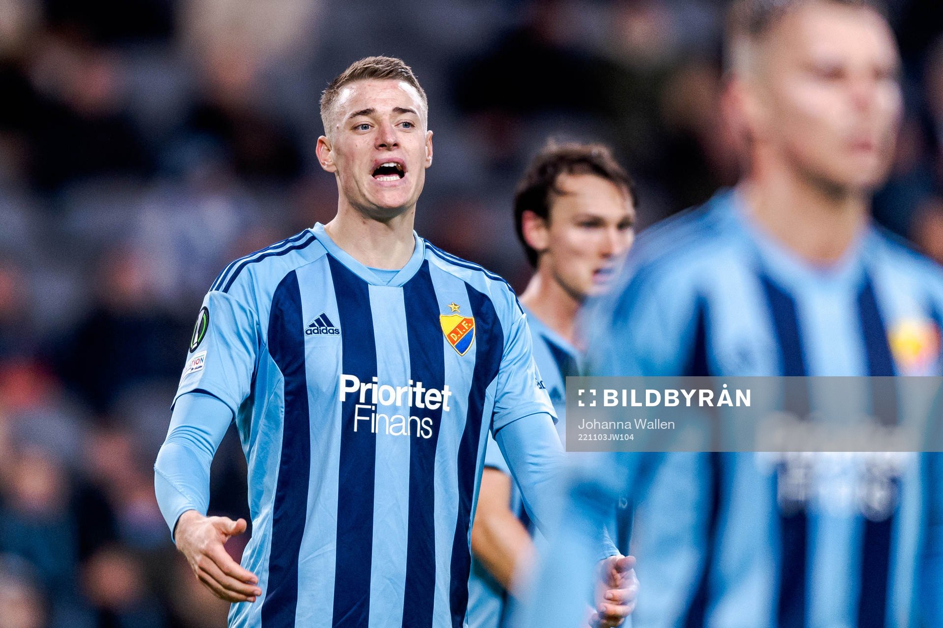 Jesper Löfgren of Djurgården looks dejected