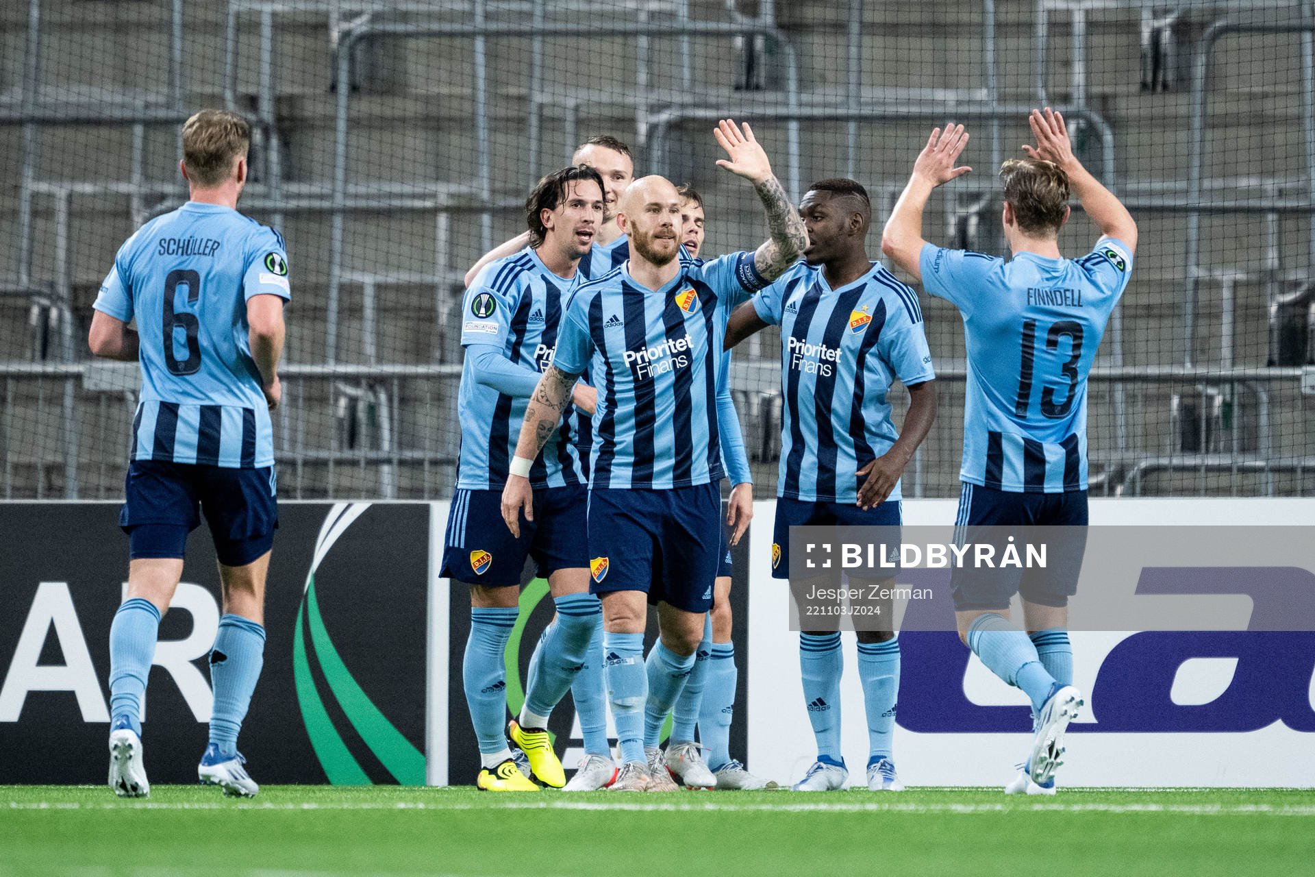 Magnus Eriksson of Djurgården celebrates with Hampus