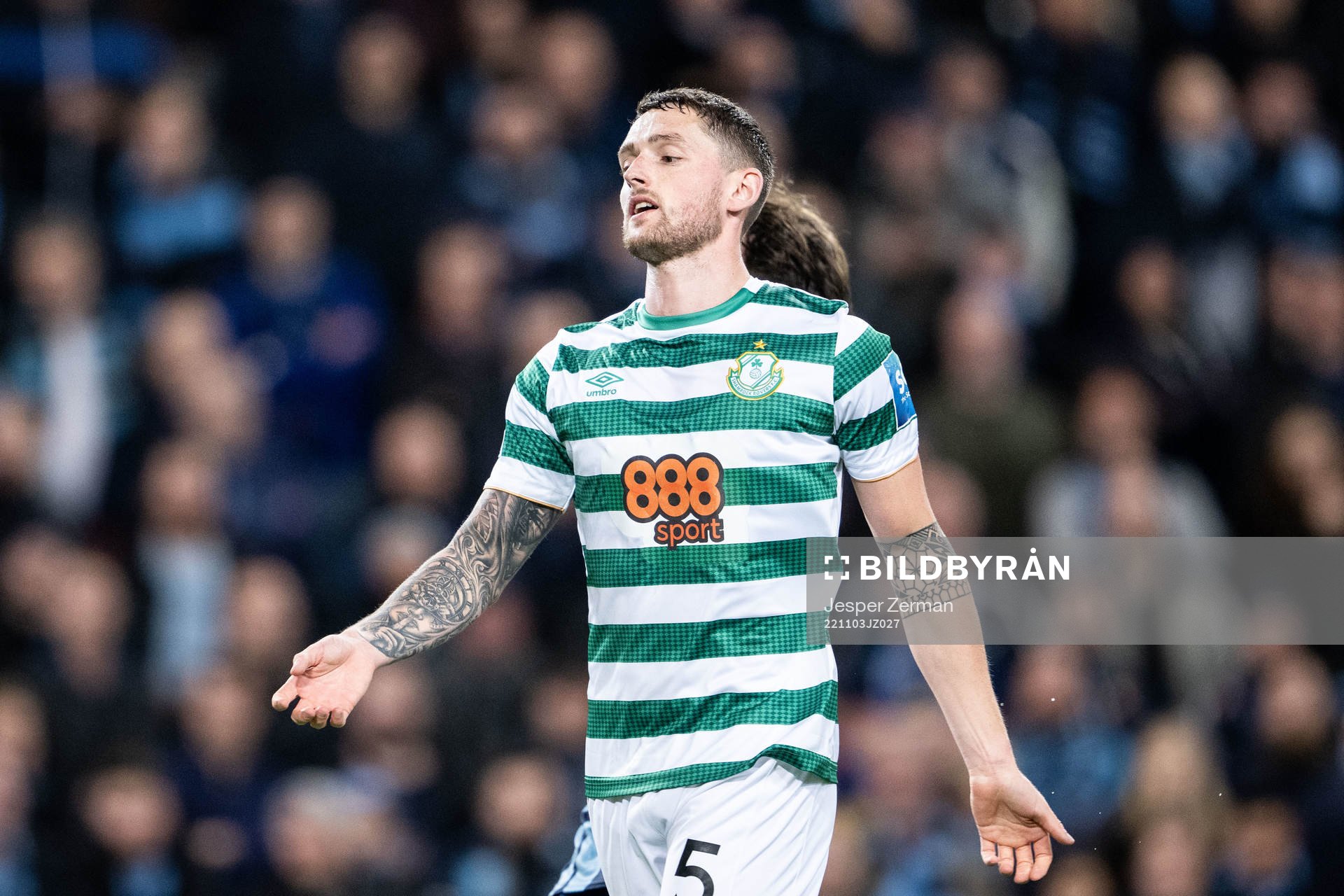 Lee Grace of Shamrock Rovers looks dejected
