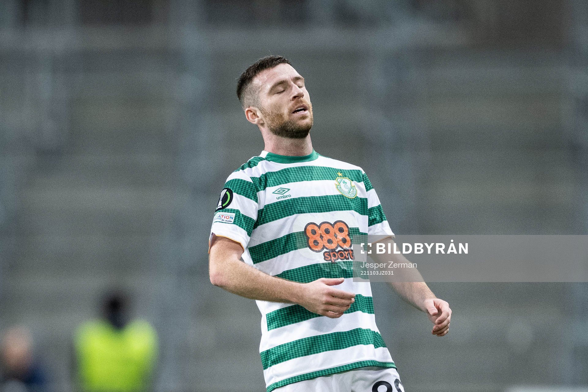 Jack Byrne of Shamrock Rovers looks dejected
