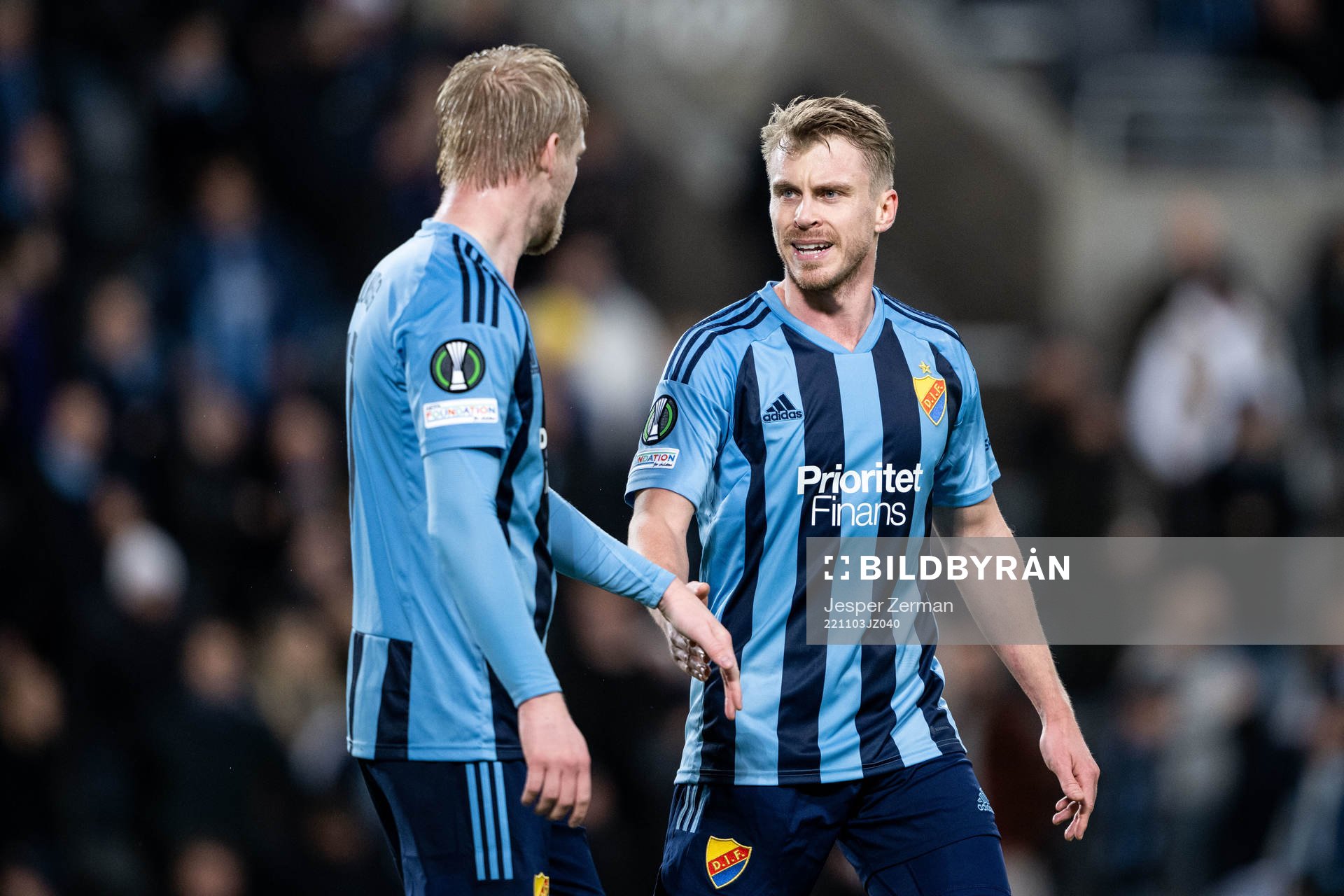 Kalle Holmberg and Rasmus Schuller of Djurgården