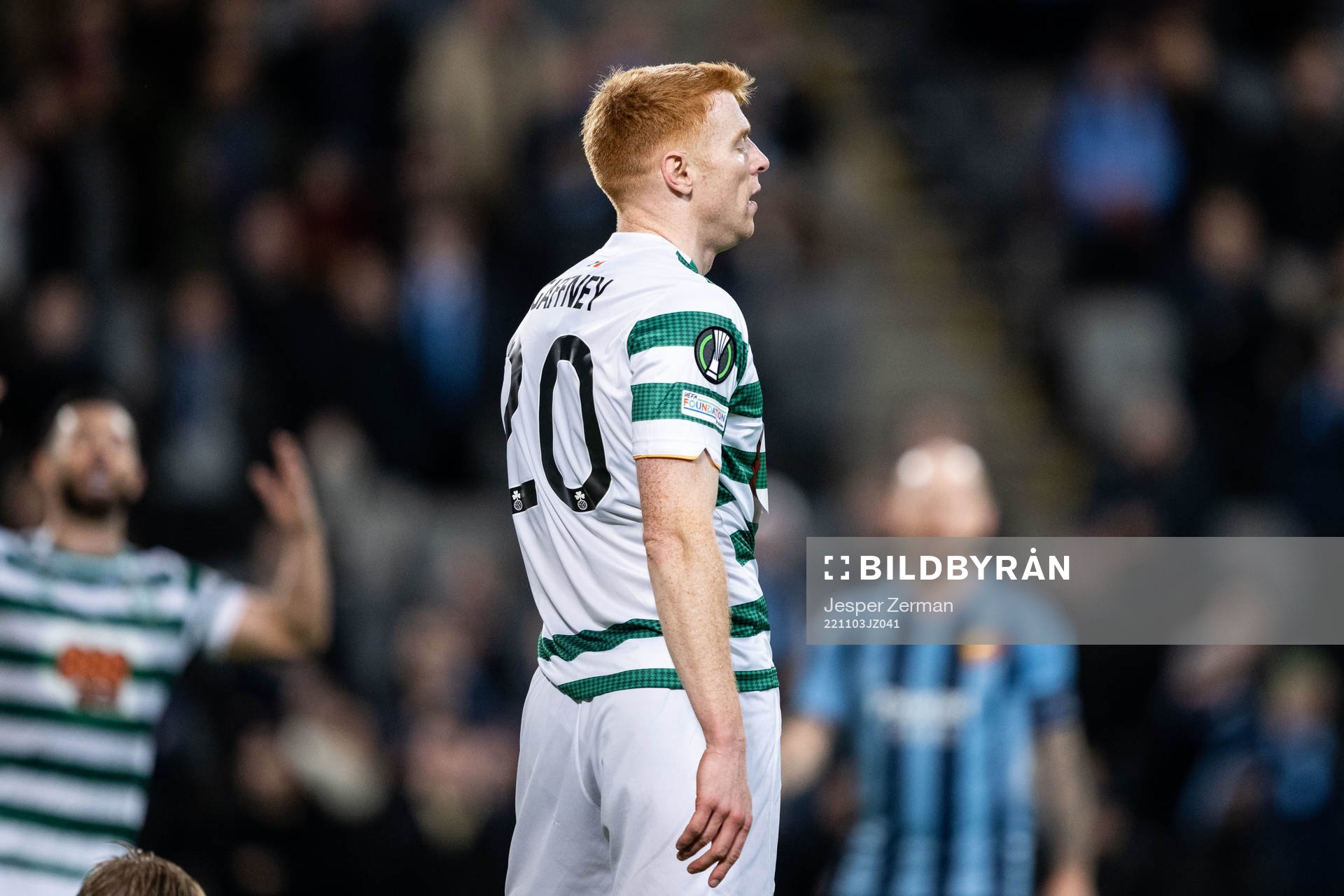 Rory Gaffney of Shamrock Rovers looks dejected