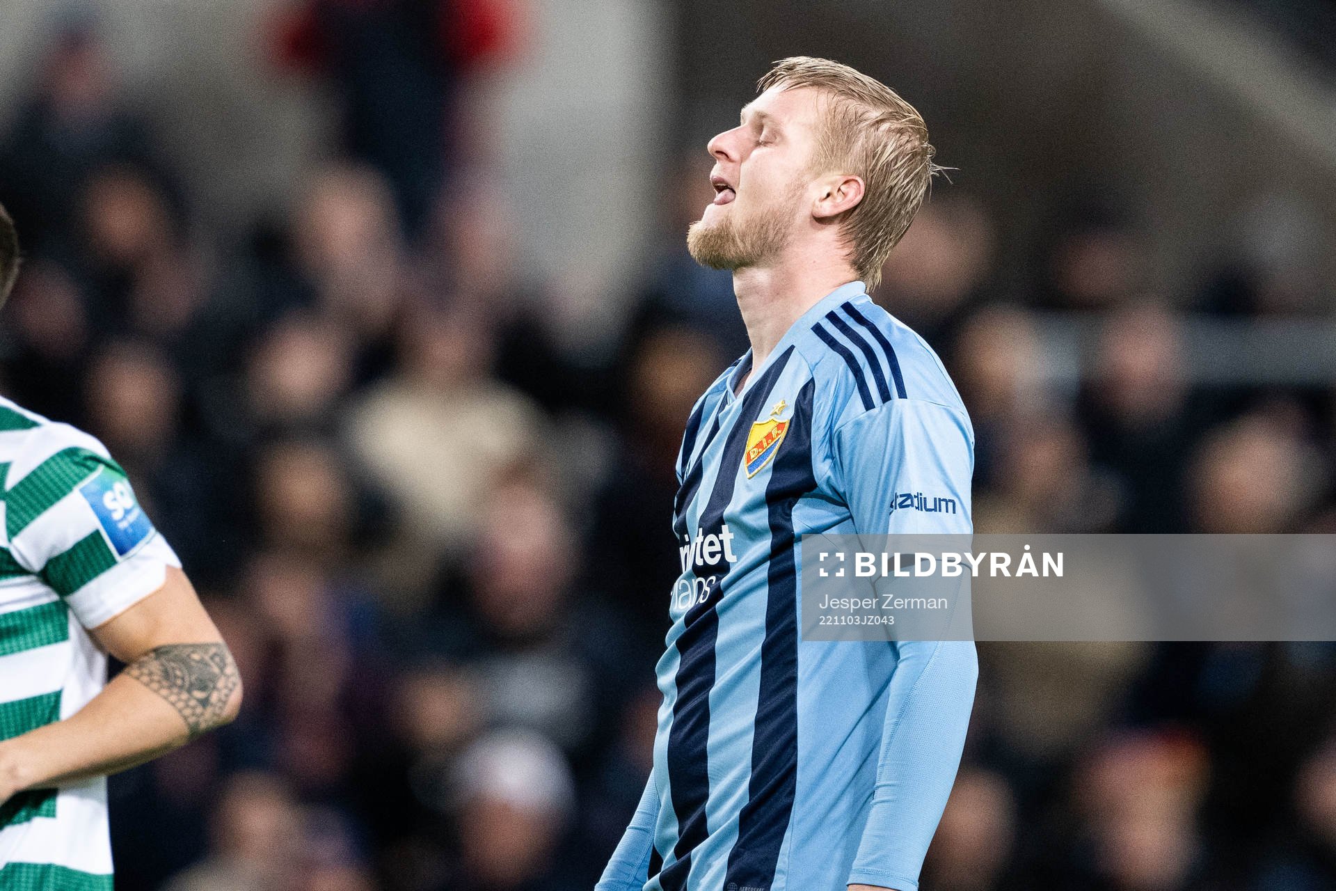 Kalle Holmberg of Djurgården looks dejected
