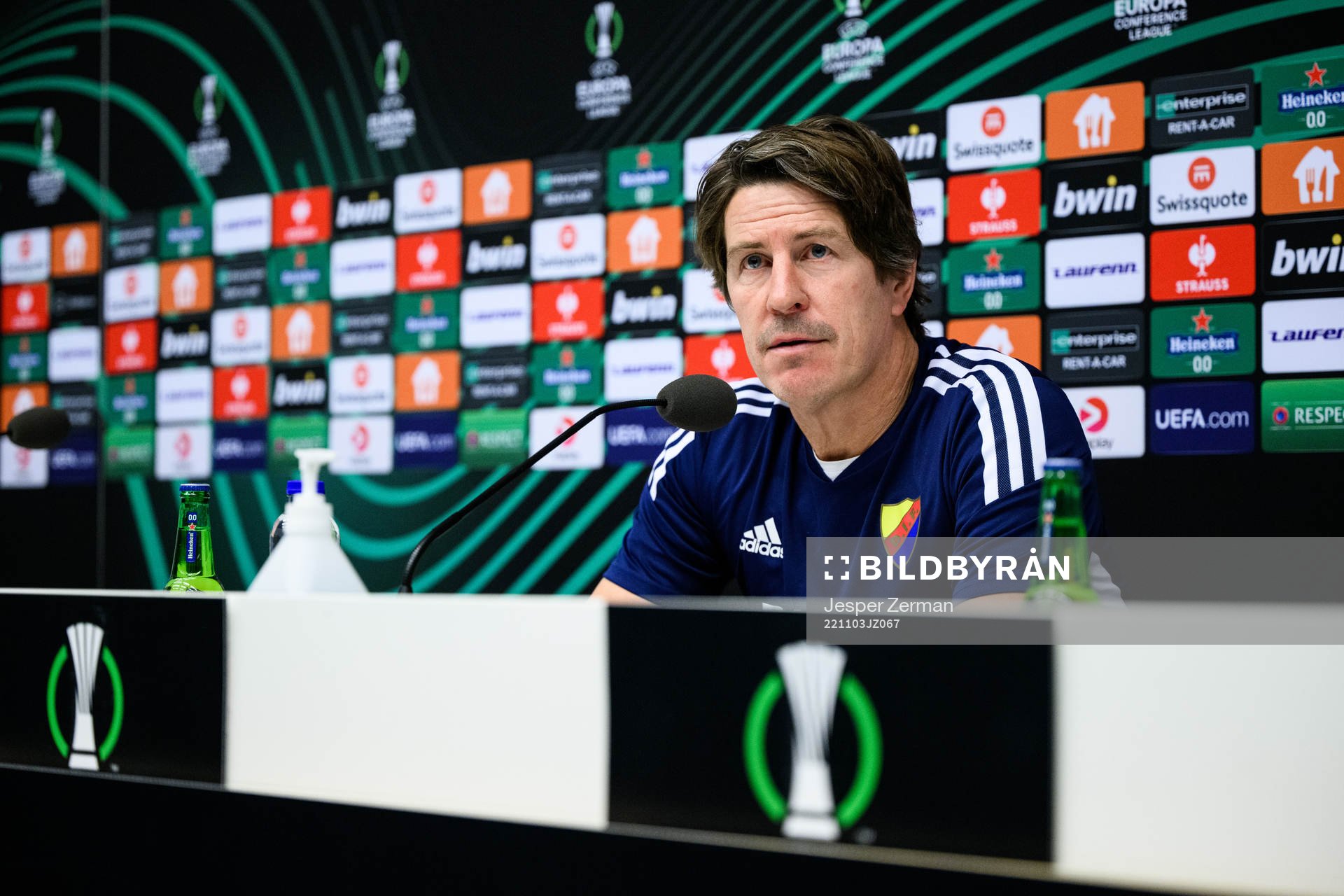 Head coach Thomas Lagerlöf of Djurgården at a press