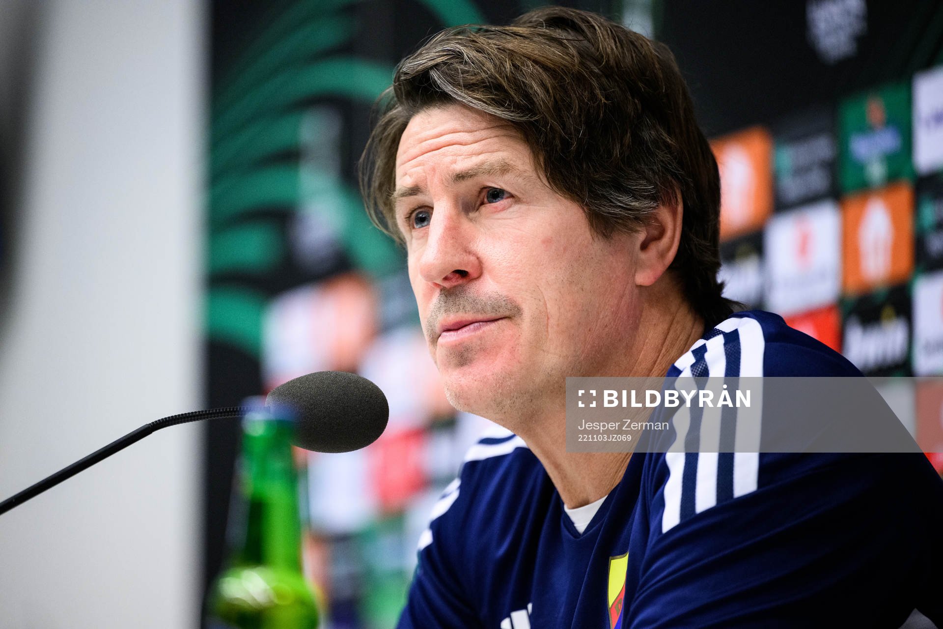 Head coach Thomas Lagerlöf of Djurgården at a press