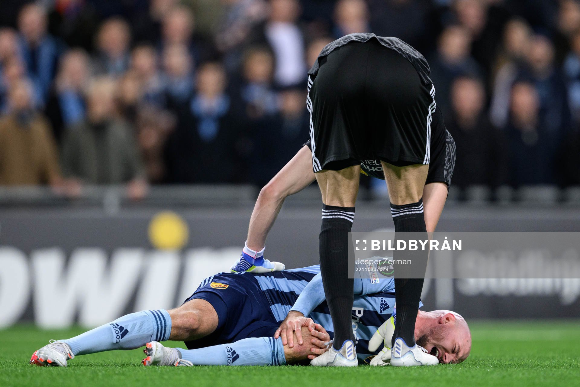 Marcus Danielson of Djurgården in pain