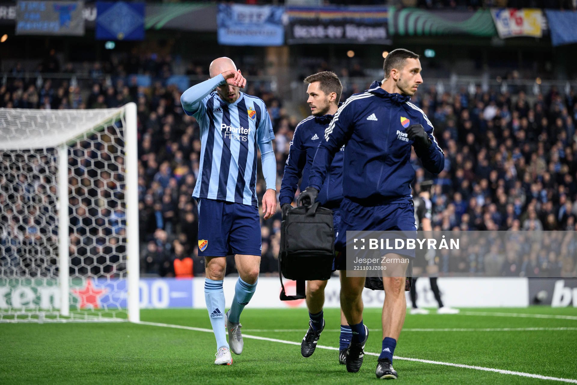 Marcus Danielson of Djurgården in pain