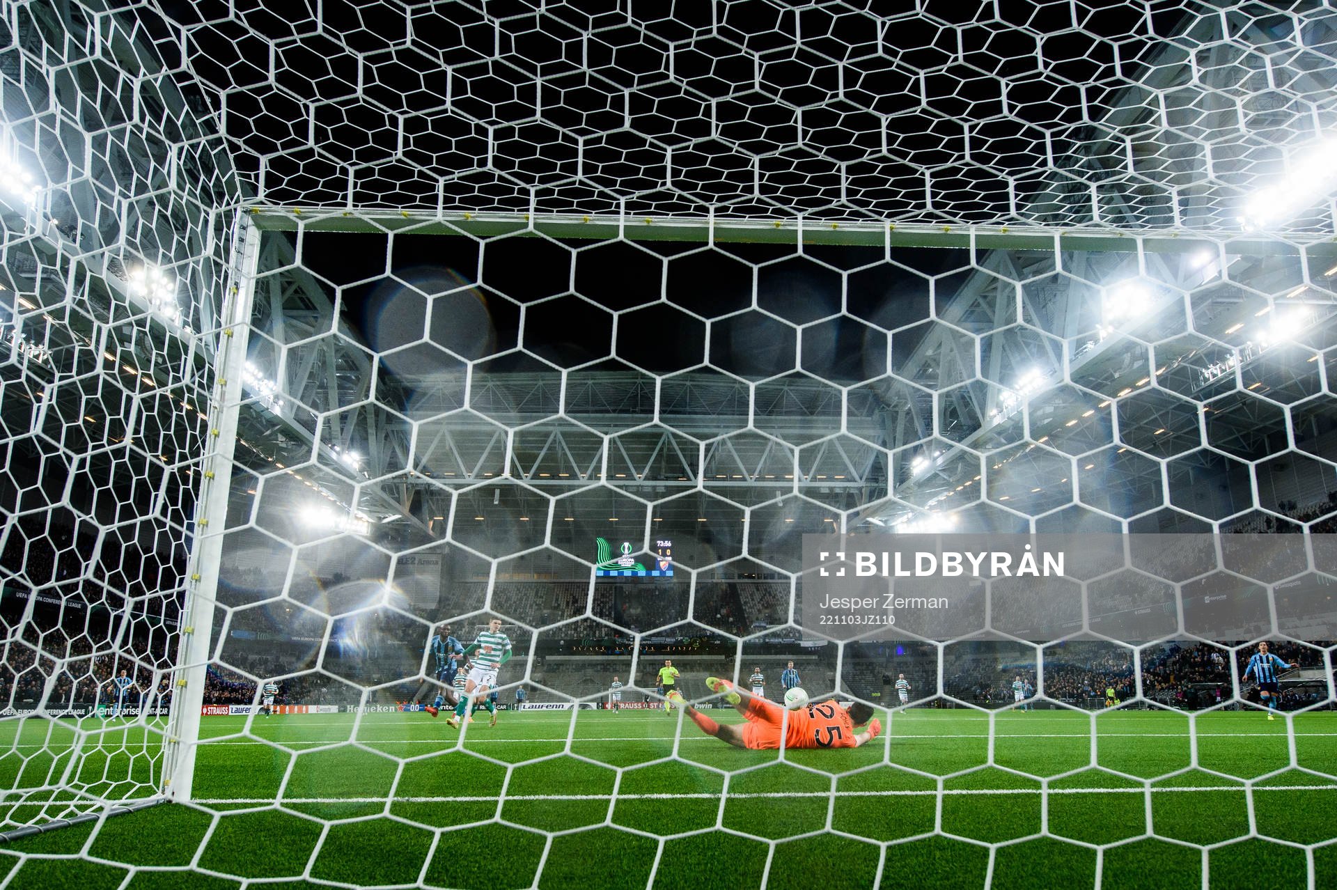 goalkeeper Leon Pohls of Shamrock Rovers saves a shot from