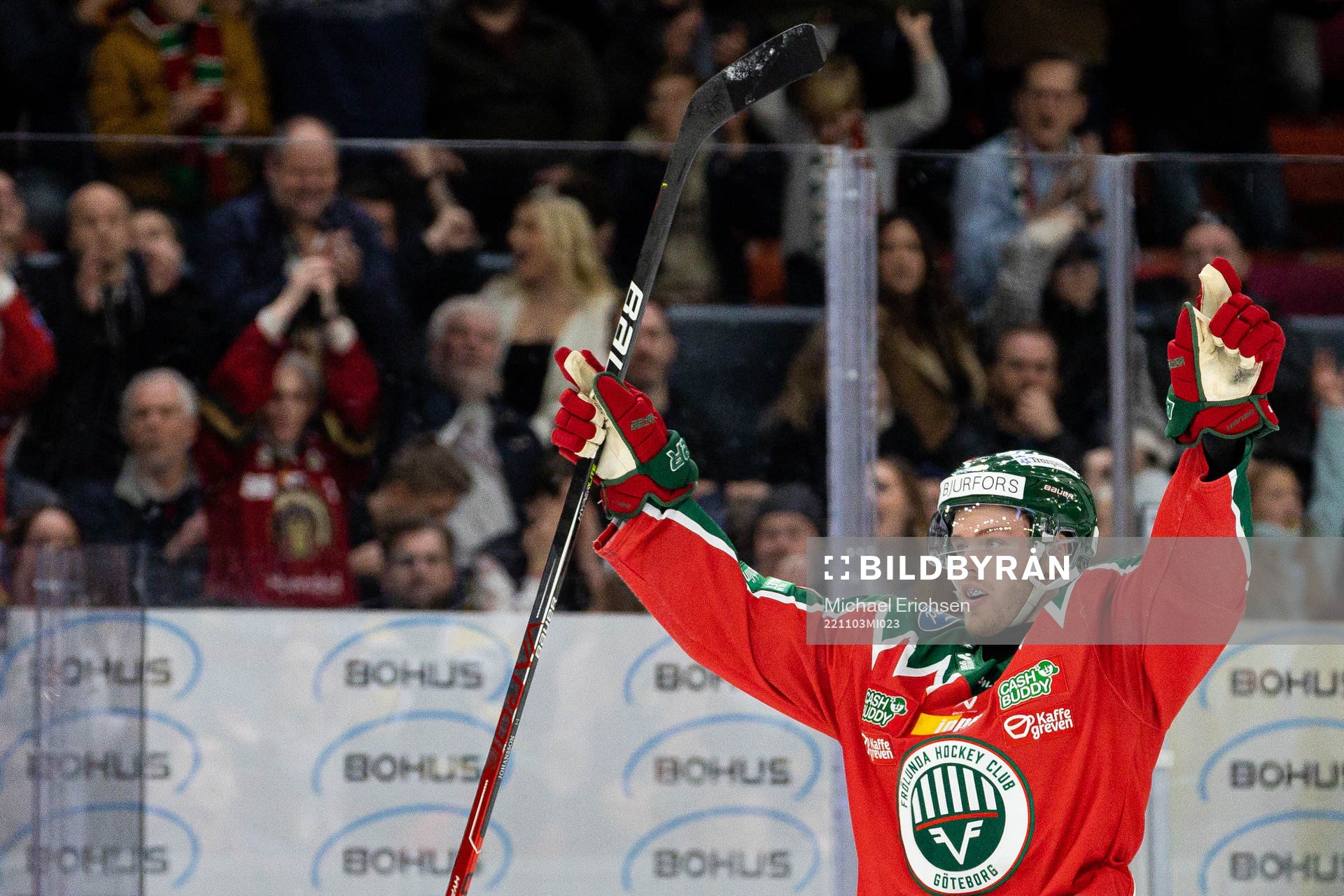 Frölundas Filip Johansson jublar