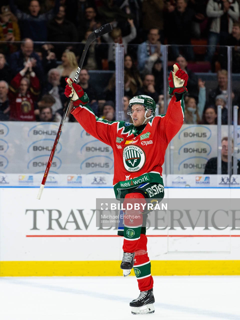 Frölundas Filip Johansson jublar