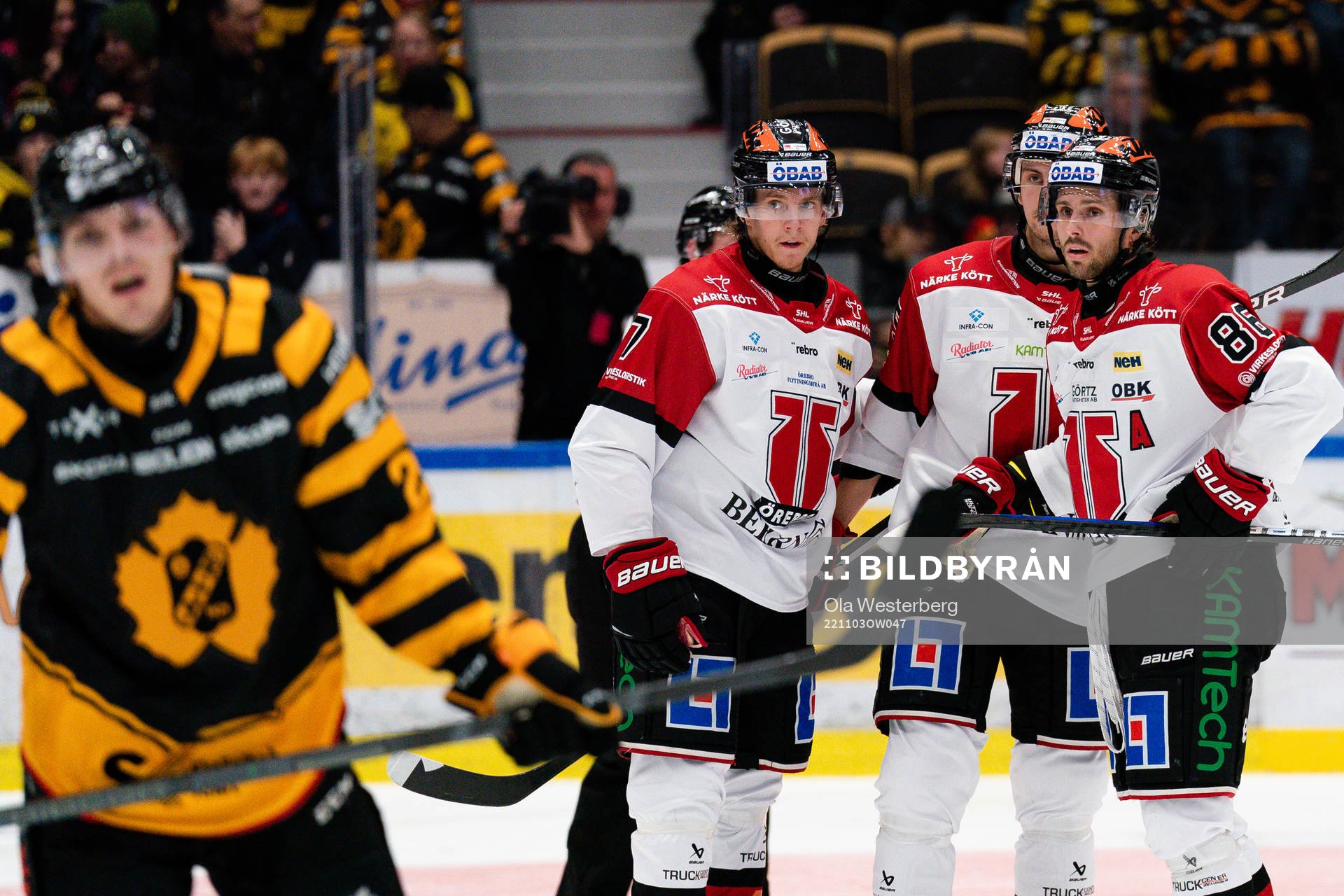Örebros Marcus Hardegård   och Mathias Bromé jublar