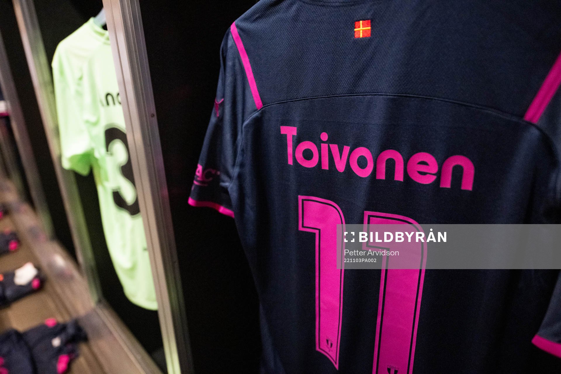The kit of Ola Toivonen of Malmö FF in the dressing room ahead the UEFA Europa League between Braga and Malmö FF on November 3, 2022 in Braga.