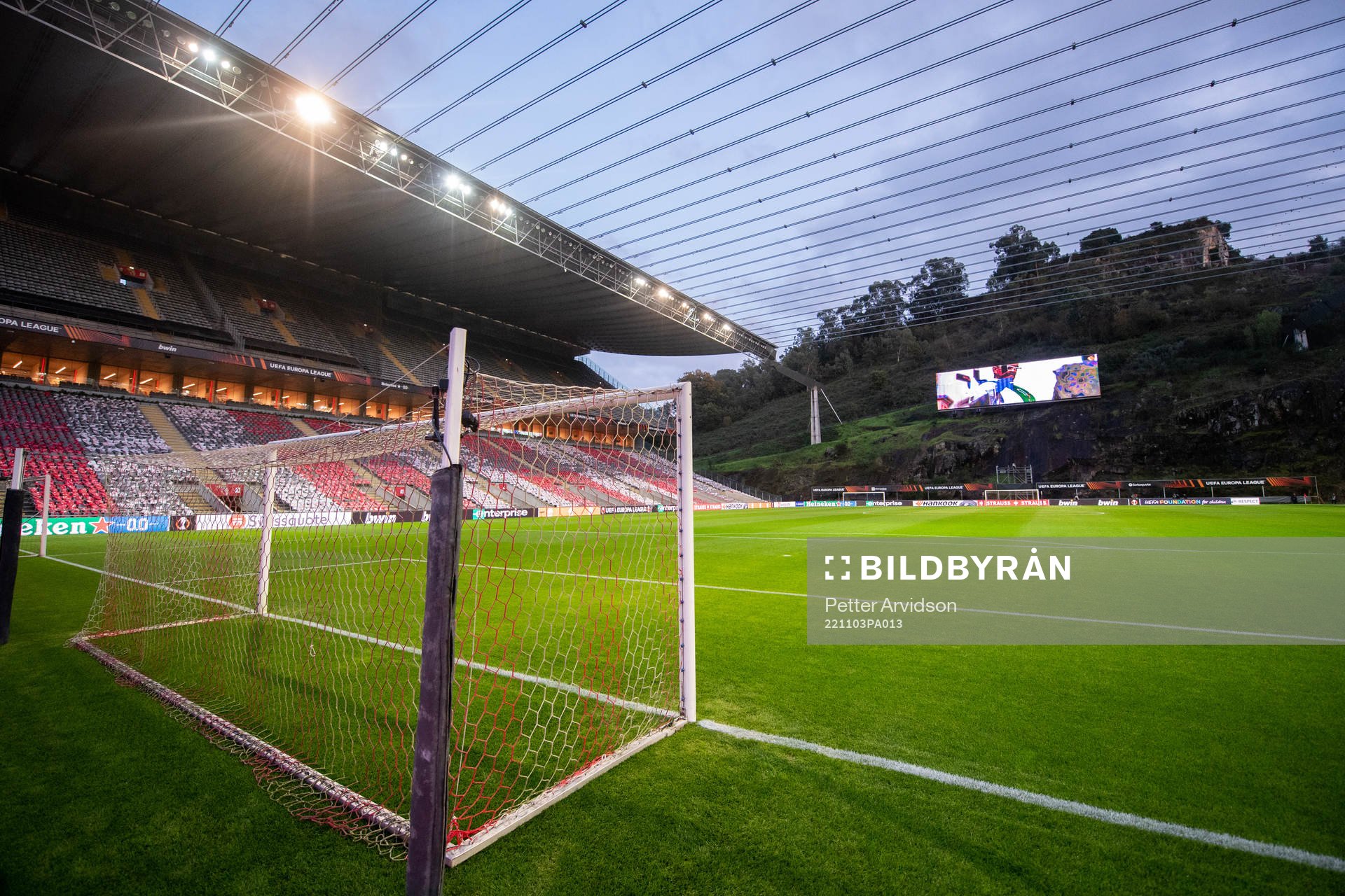 General view of Estádio Municipal de Braga ahead of the UEFA Europa League between Braga and Malmö FF on November 3, 2022 in Braga.