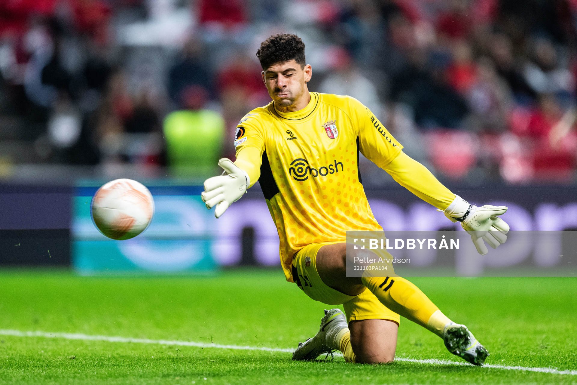 Goalkeeper Matheus of Braga during the UEFA Europa League between Braga and Malmö FF on November 3, 2022 in Braga. 
