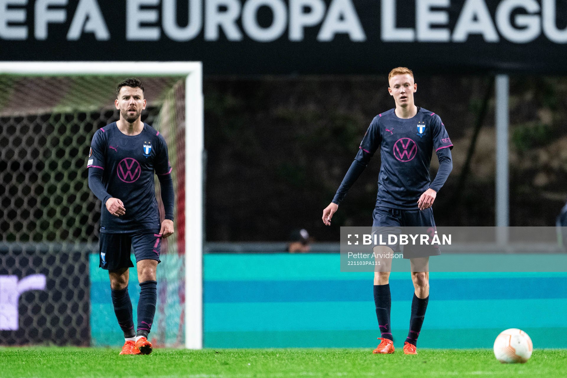 Erdal Rakip and Hugo Larsson of Malmö FF looks dejected