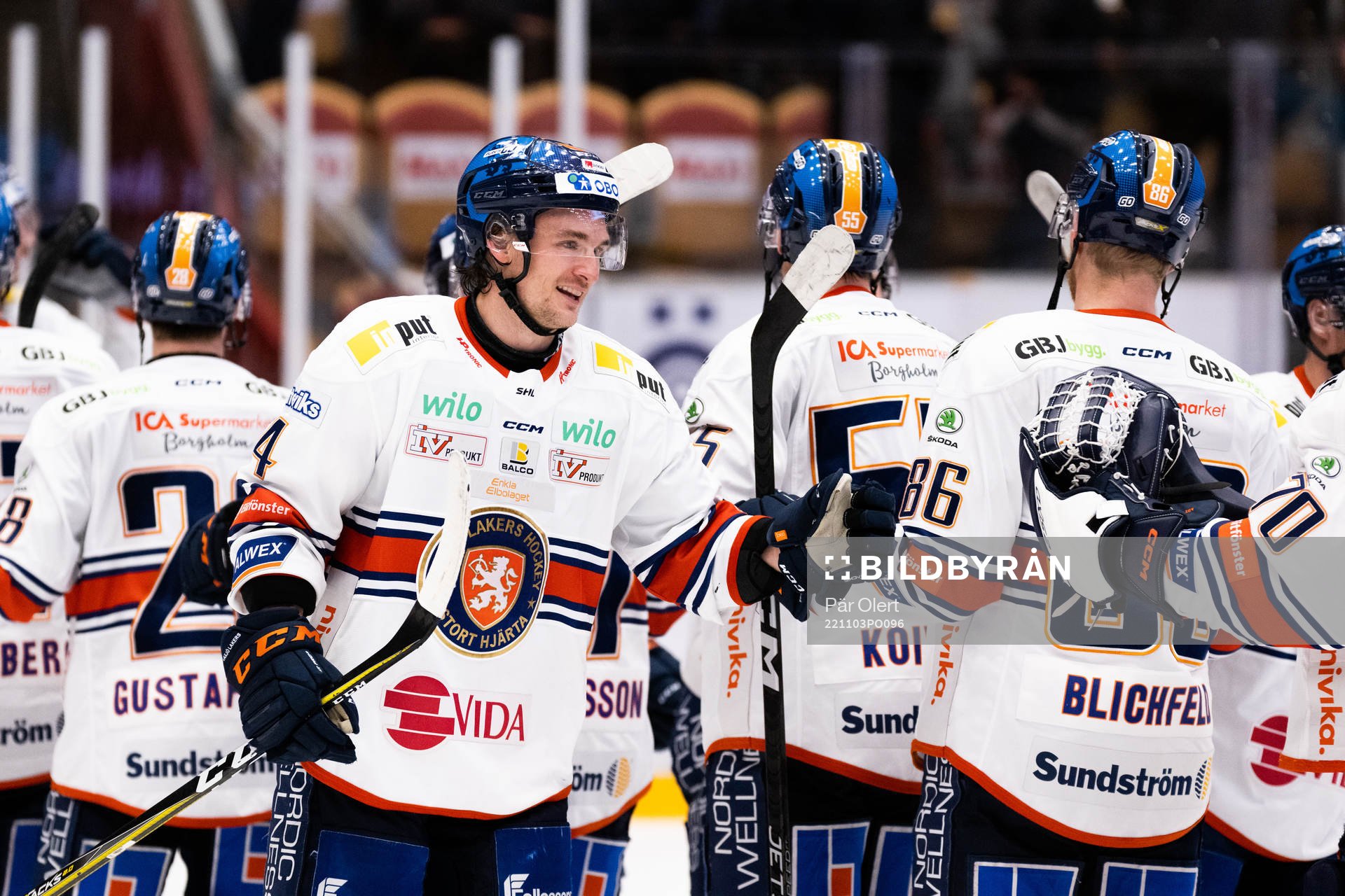 Växjös Keegan Lowe jublar