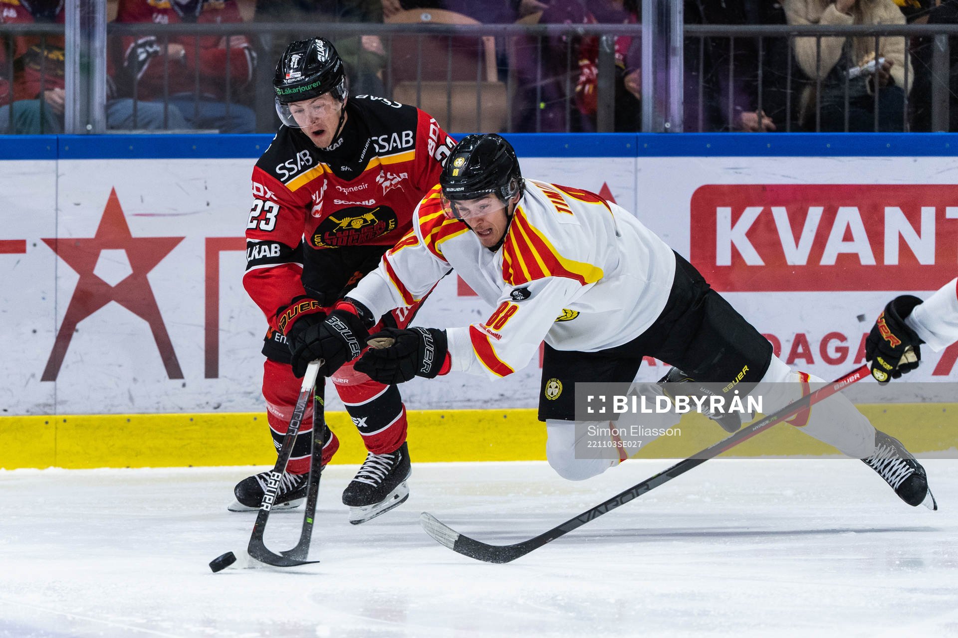 Luleås Jesper Sellgren och Brynäs Dmytro Timashov