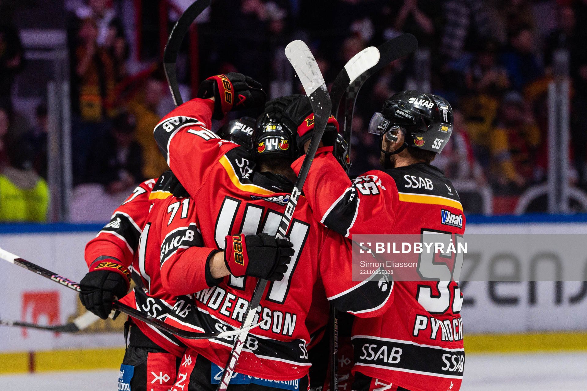 Luleås spelare jublar