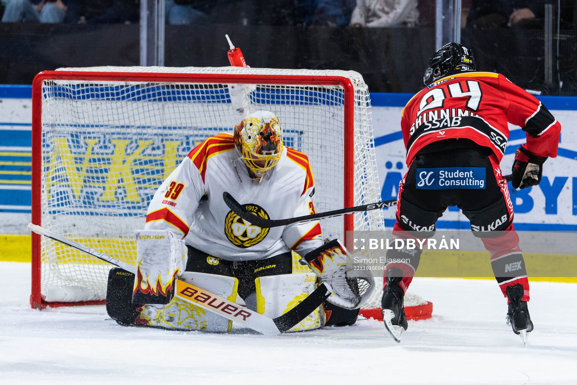 Brynäs målvakt Anders Lindbäck och Luleås Brendan