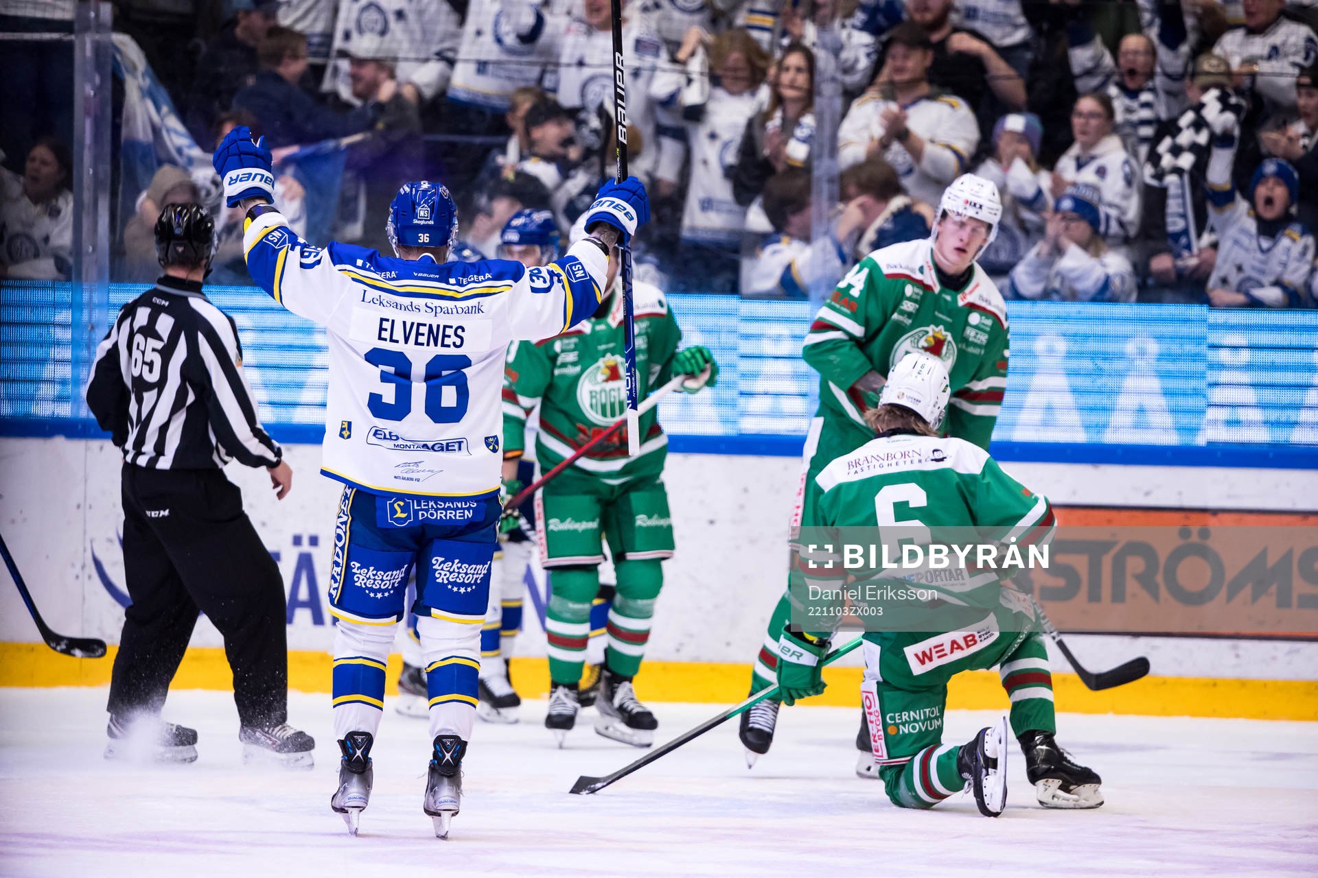 Leksands Lucas Elvenes jubel