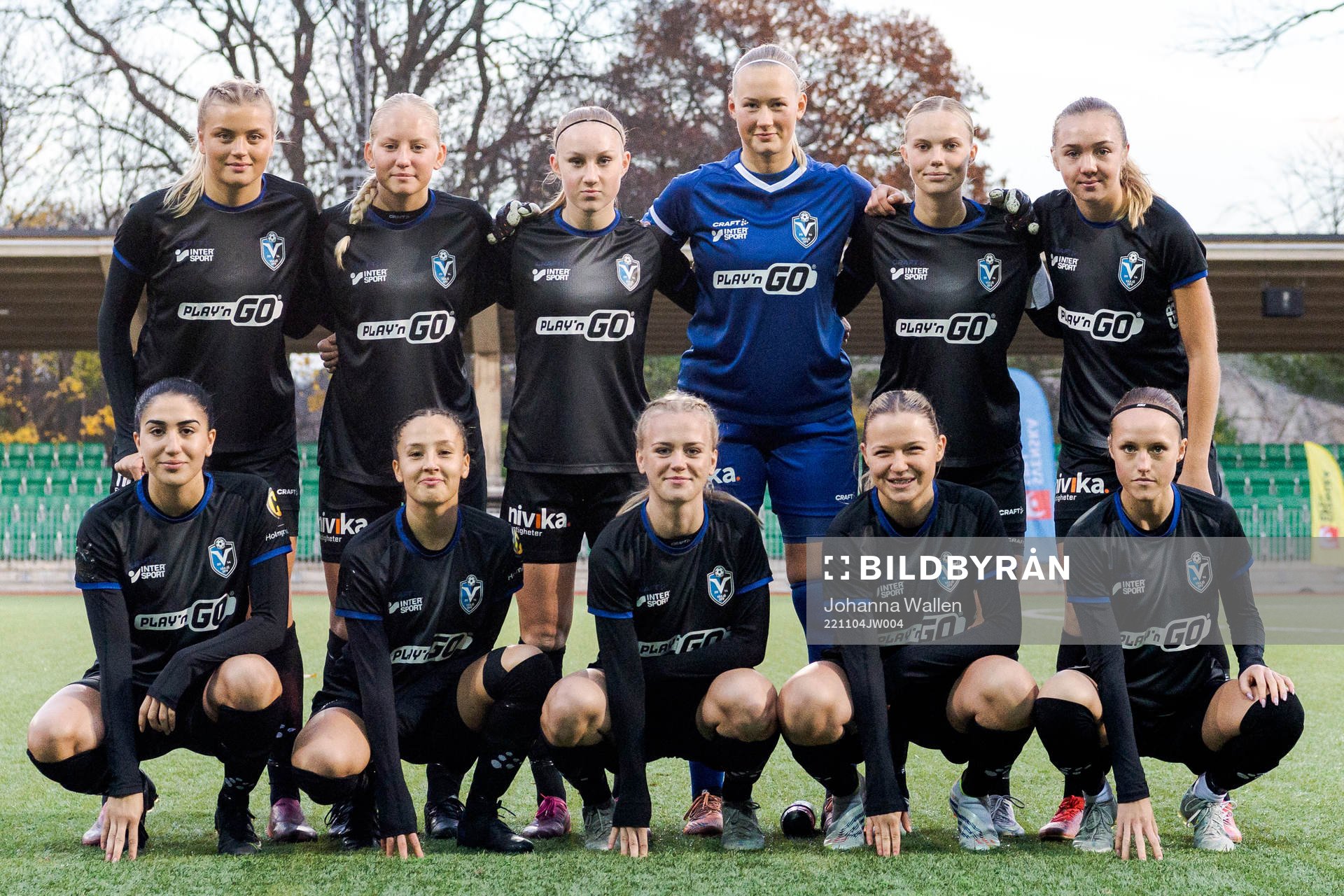 Växjös startelva ställer upp för en lagbild