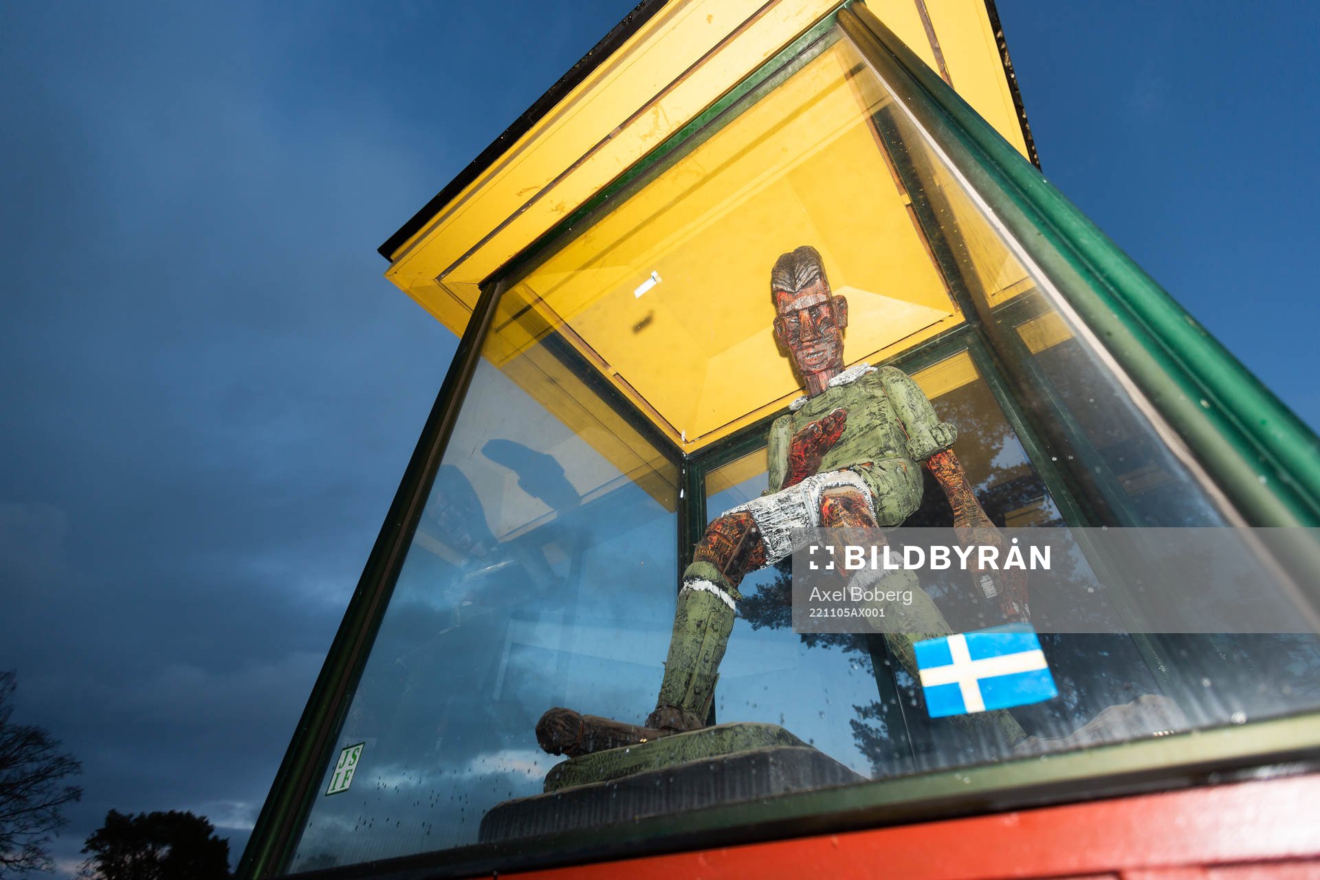 En staty av Jönköpings Södras Karl Simonsson
