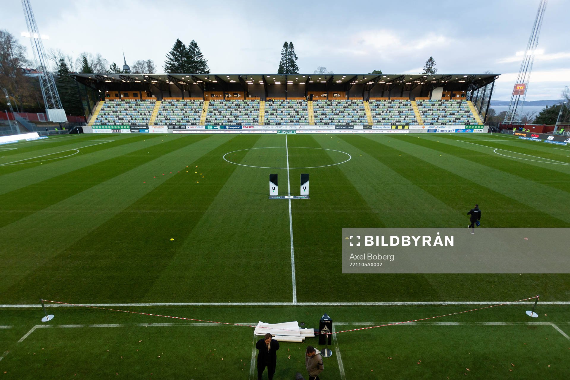 Stadsparksvallen inför fotbollsmatchen i Superettan mellan Jönköpings Södra och Örebro den 5 november 2022 i Jönköping. 