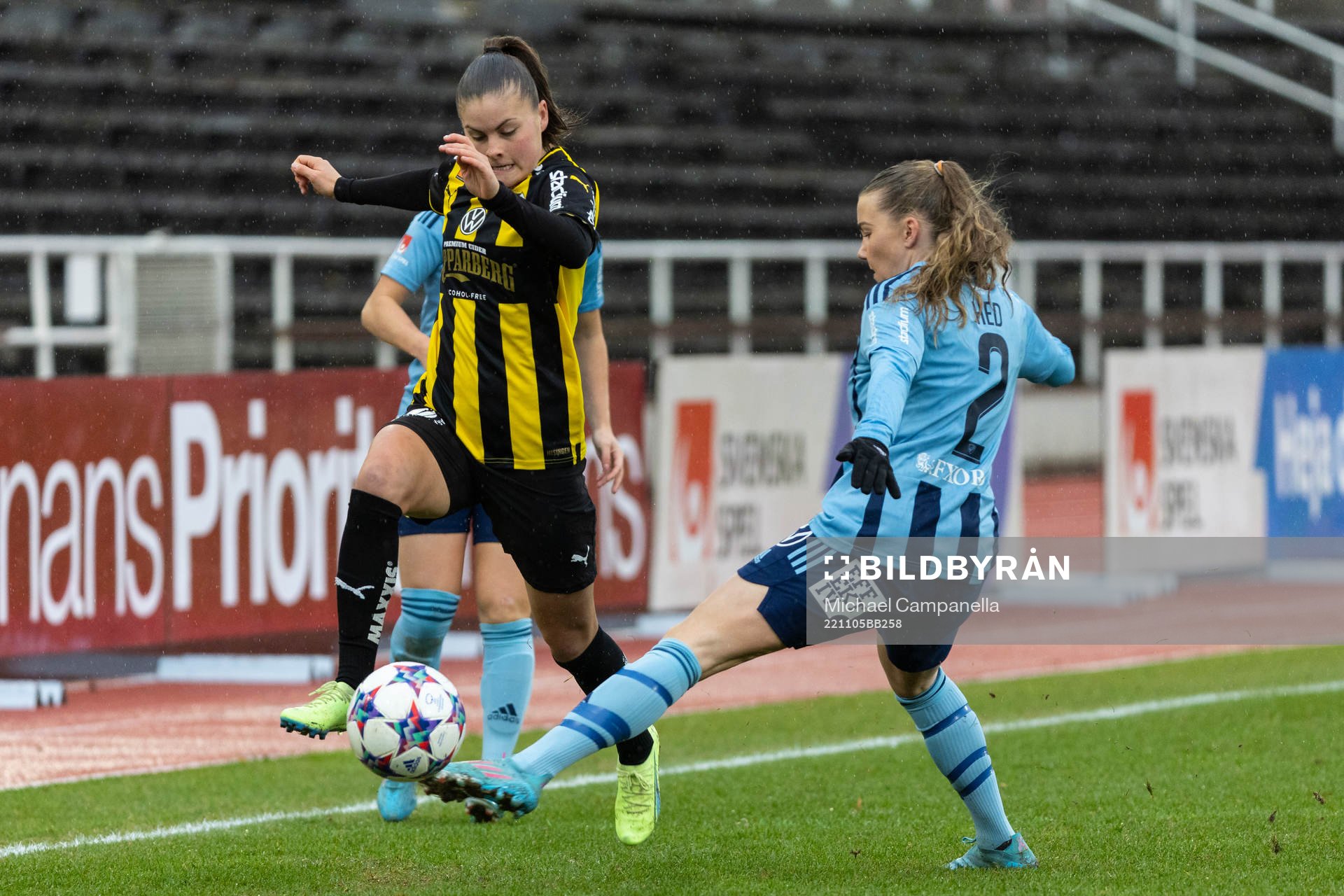 Häckens Hanna Wijk och Djurgårdens Ebba Hed
