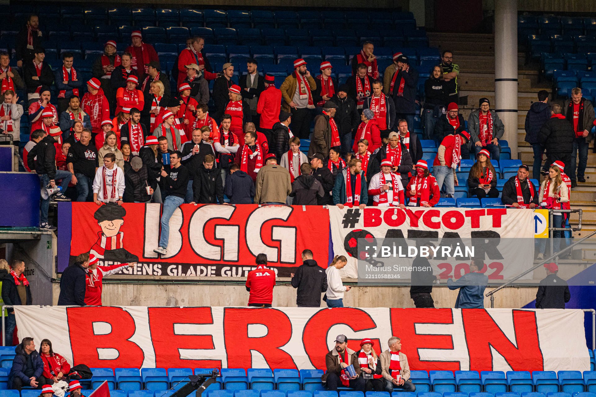 Spectators in the stands