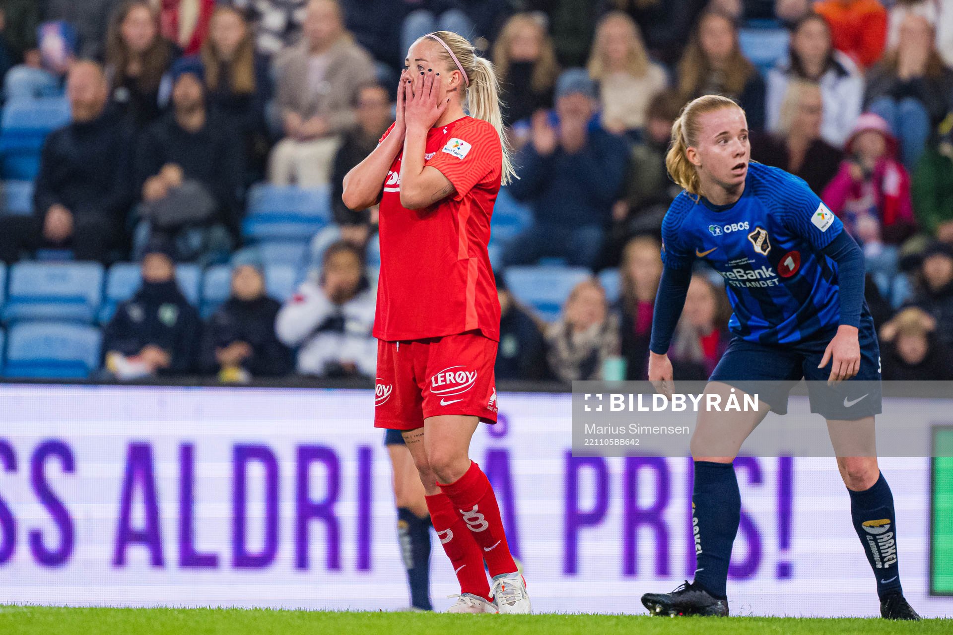 Therese Sessy Åsland of Brann reacts