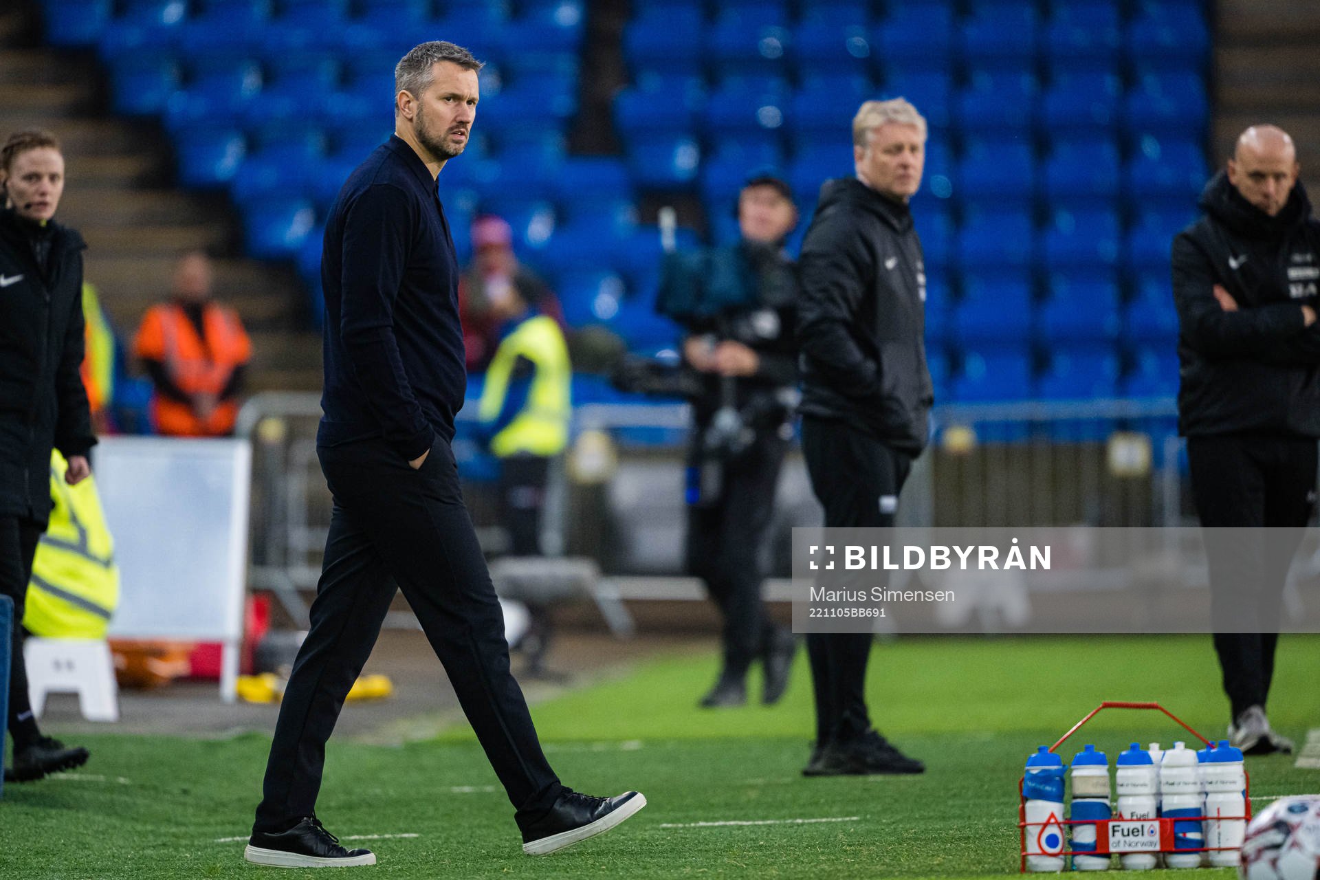 Per Inge Jacobsen, head coach of Stabæk, during the women’s cup final match between Brann and Stabæk on November 5, 2022 in Oslo.