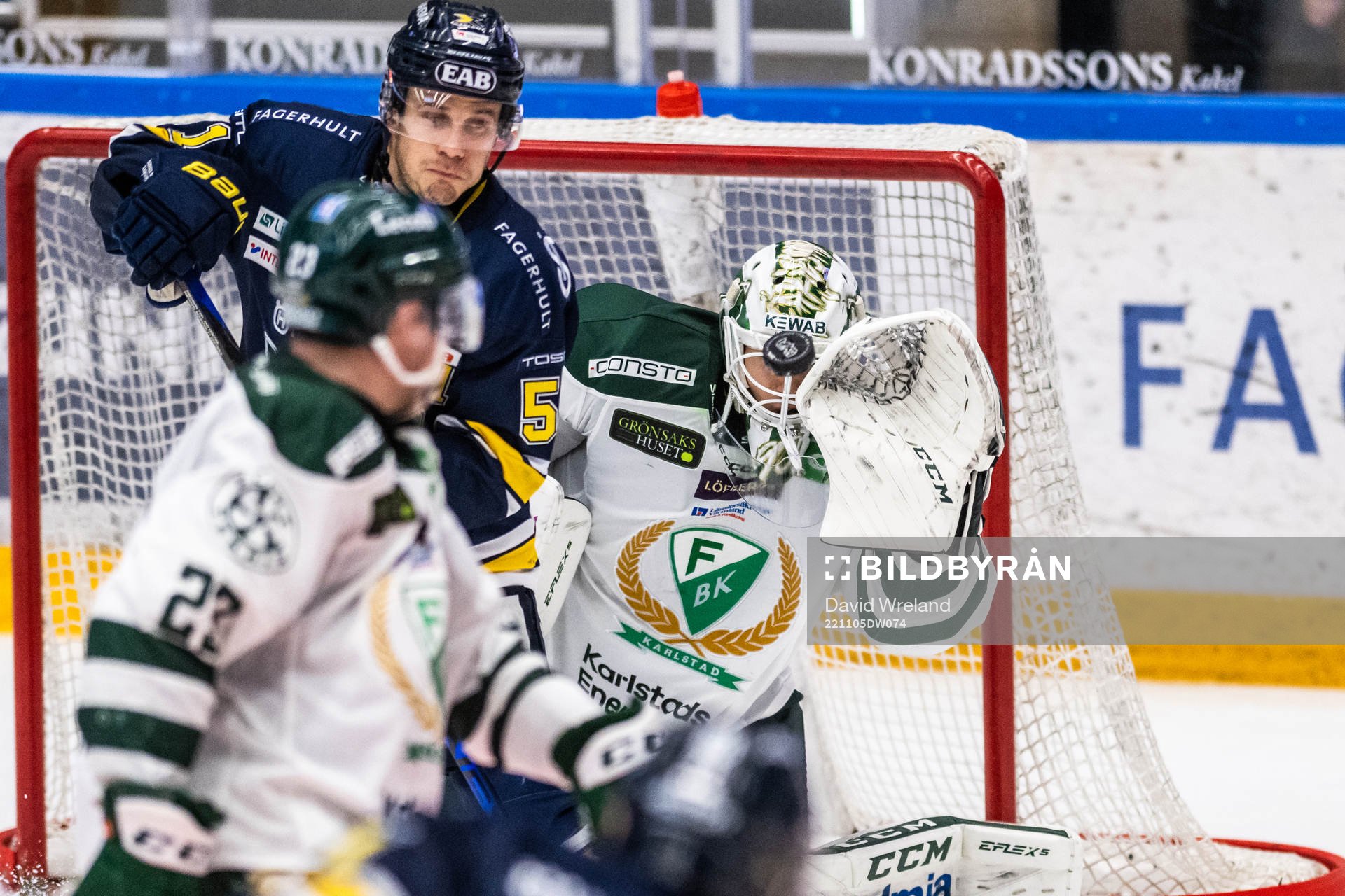 Färjestads målvakt Matthew Tomkins
