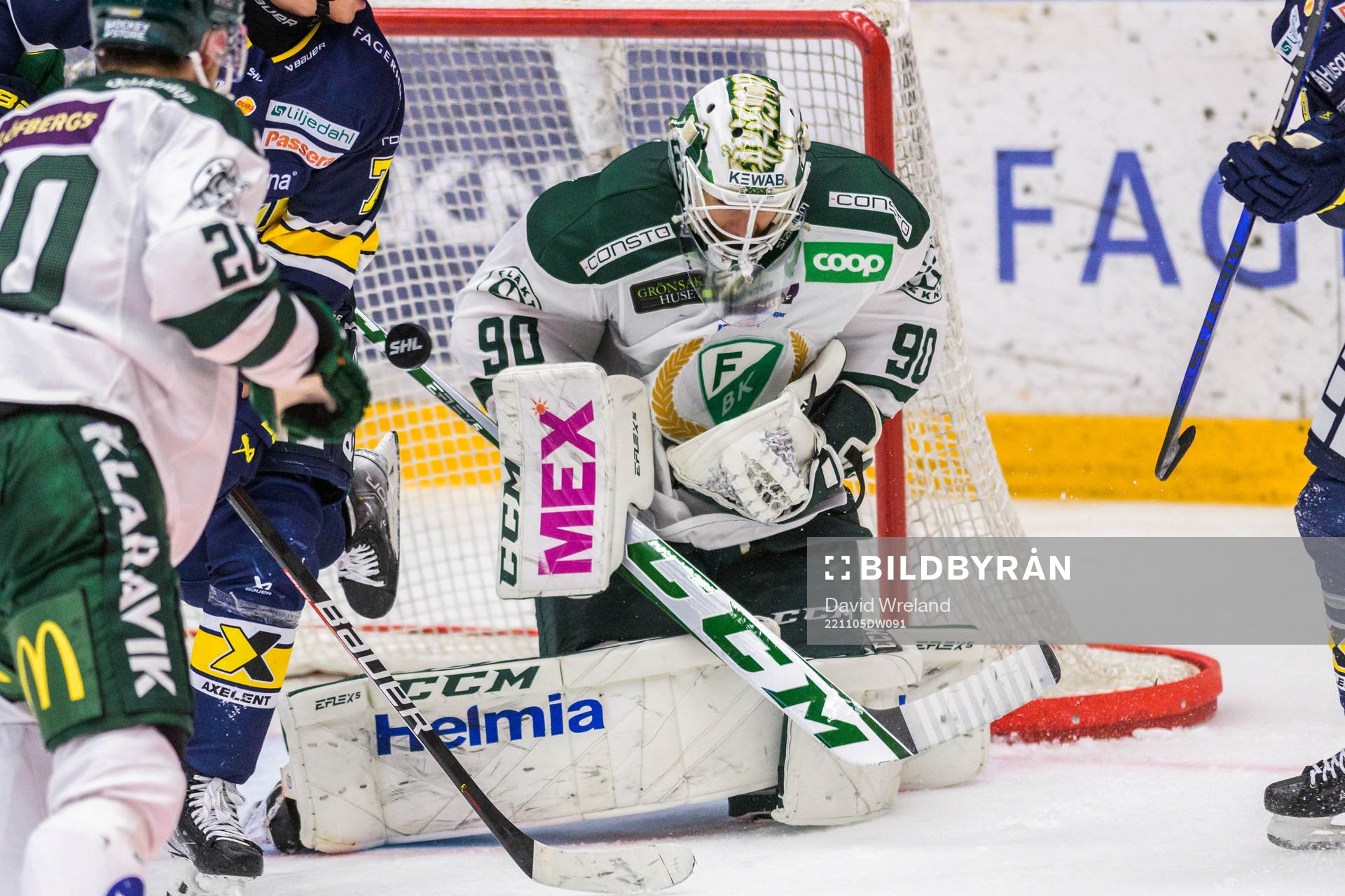 Färjestads målvakt Matthew Tomkins