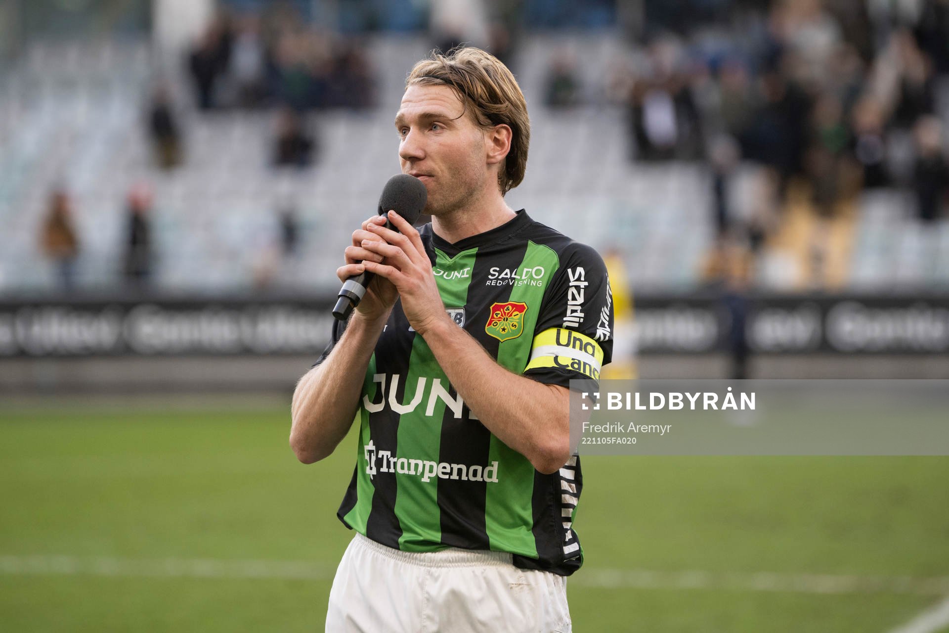 GAIS Lagkapten August Wängberg i halvtidspausen