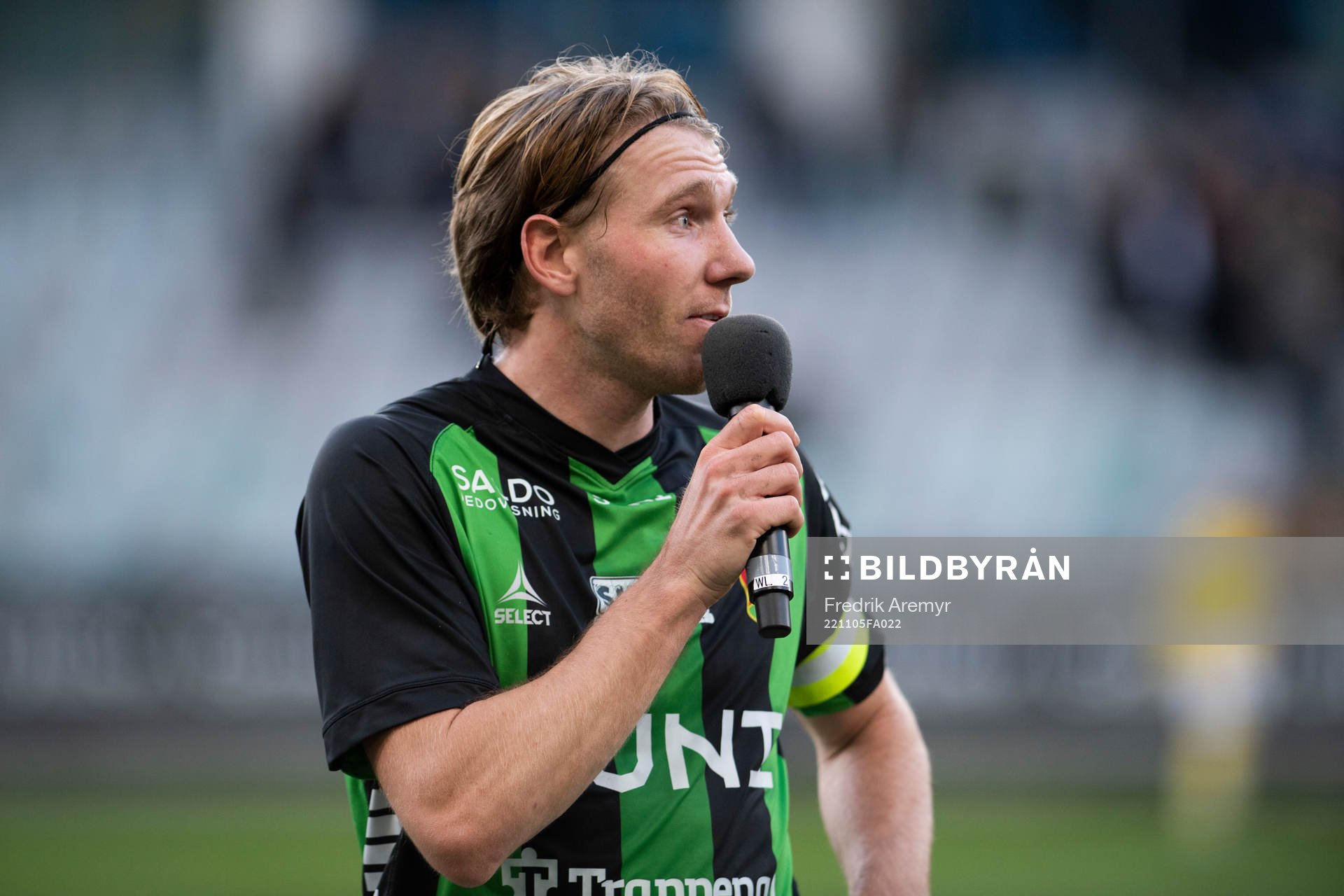 GAIS Lagkapten August Wängbergi halvtidspausen