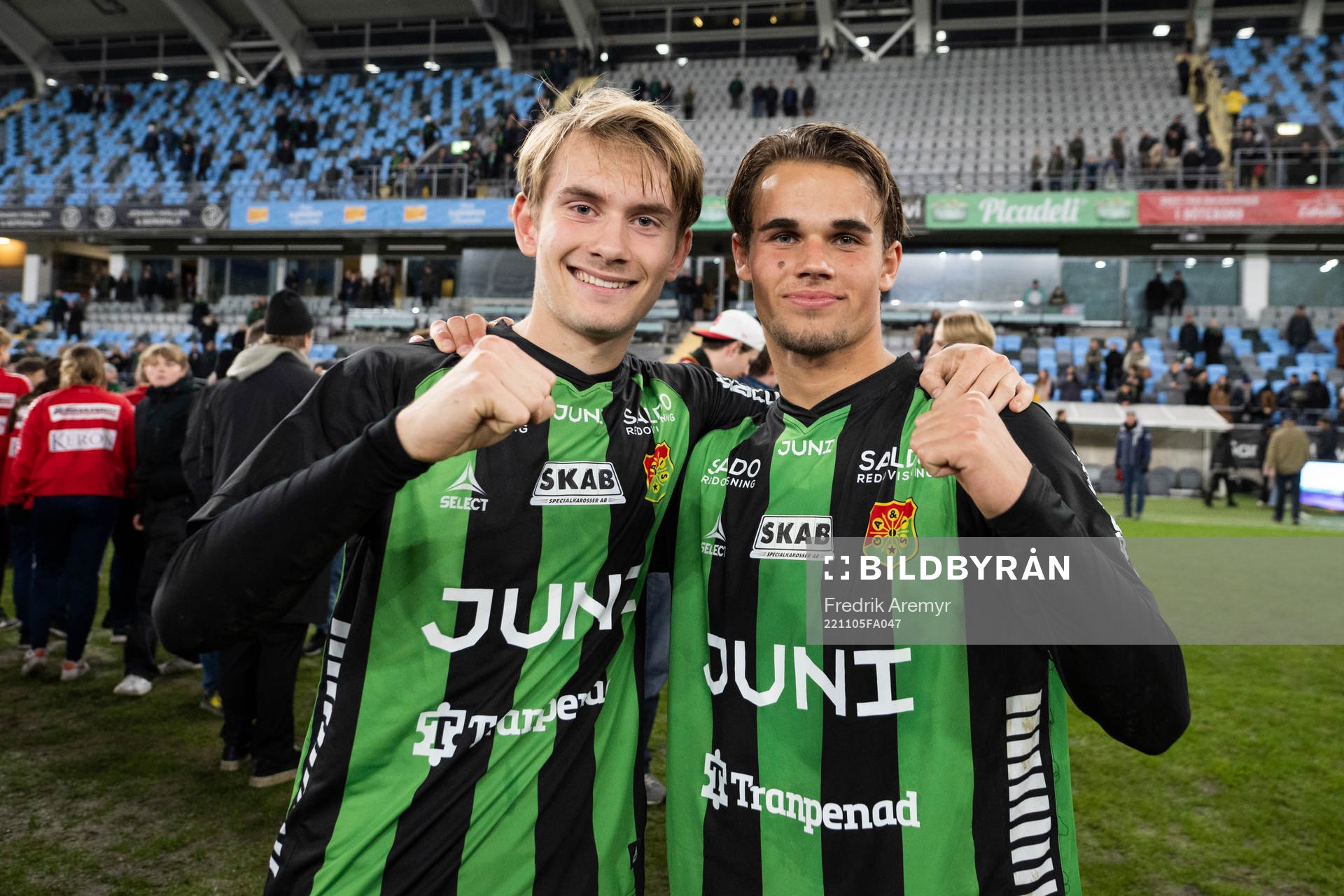GAIS Carl Juhlin  och Simon Sjöholm jublar