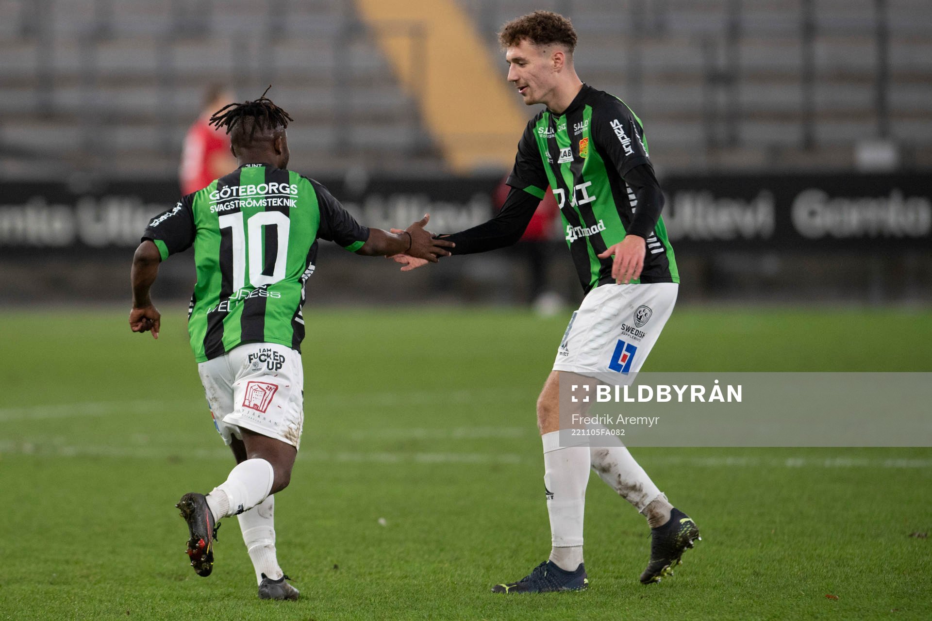 GAIS Michael Kargbo och Anes Cardaklija jublar