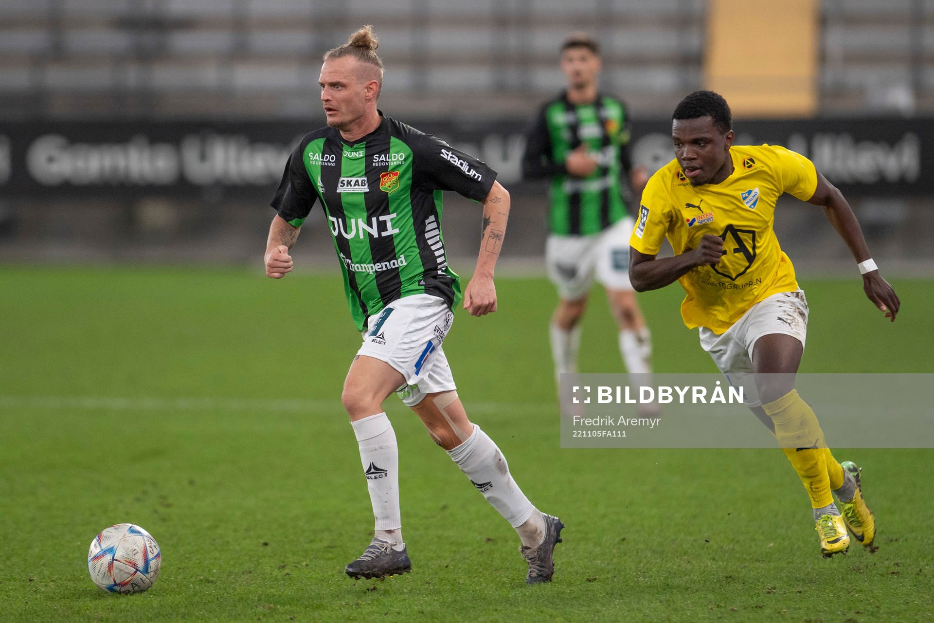 GAIS Jonas Lindberg  och IFK Malmös Sidney Bernasko Appu