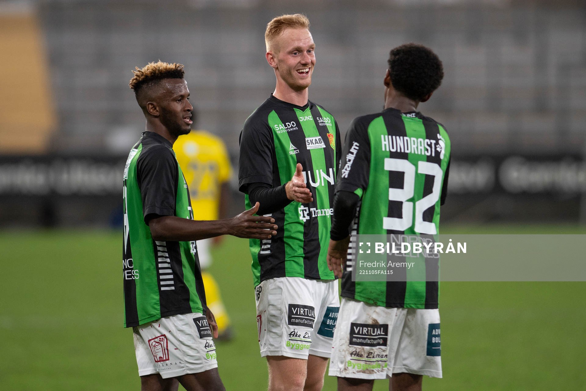 GAIS Richard Friday, Viktor Krüger och Harun Ibrahim jublar