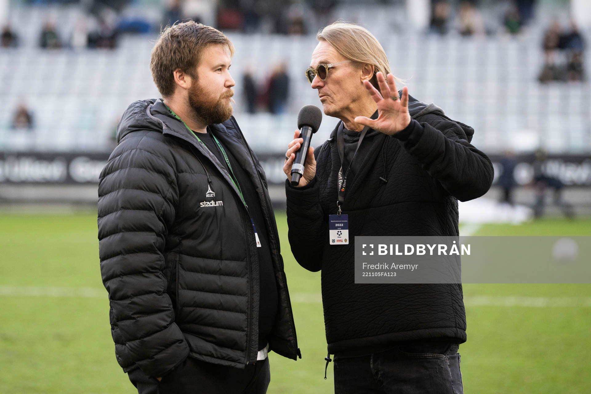 GAIS U19 tränare Alexander Severin intervjuvas i halvtid