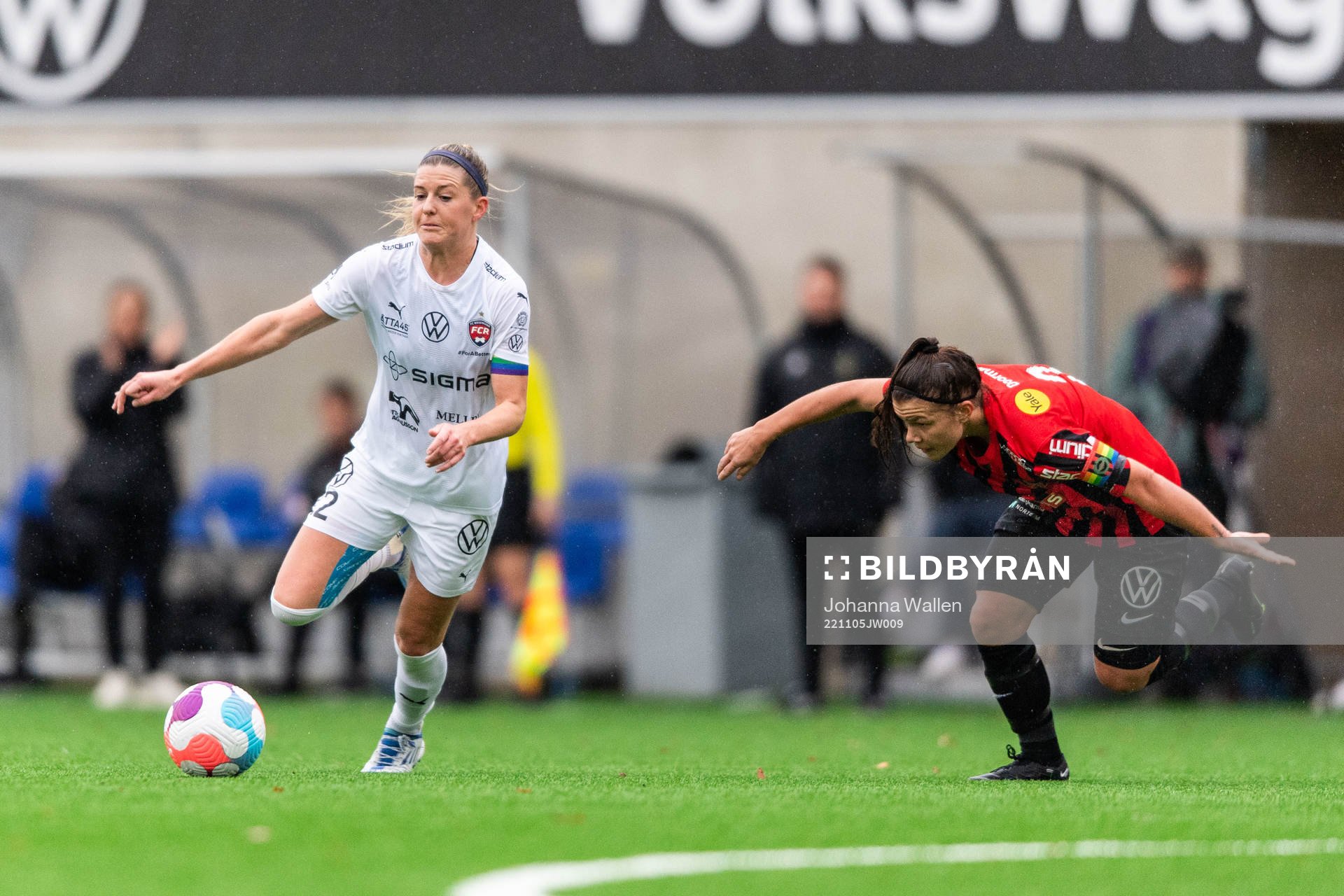 FC Rosengårds Olivia Schough och Brommapojkarnas