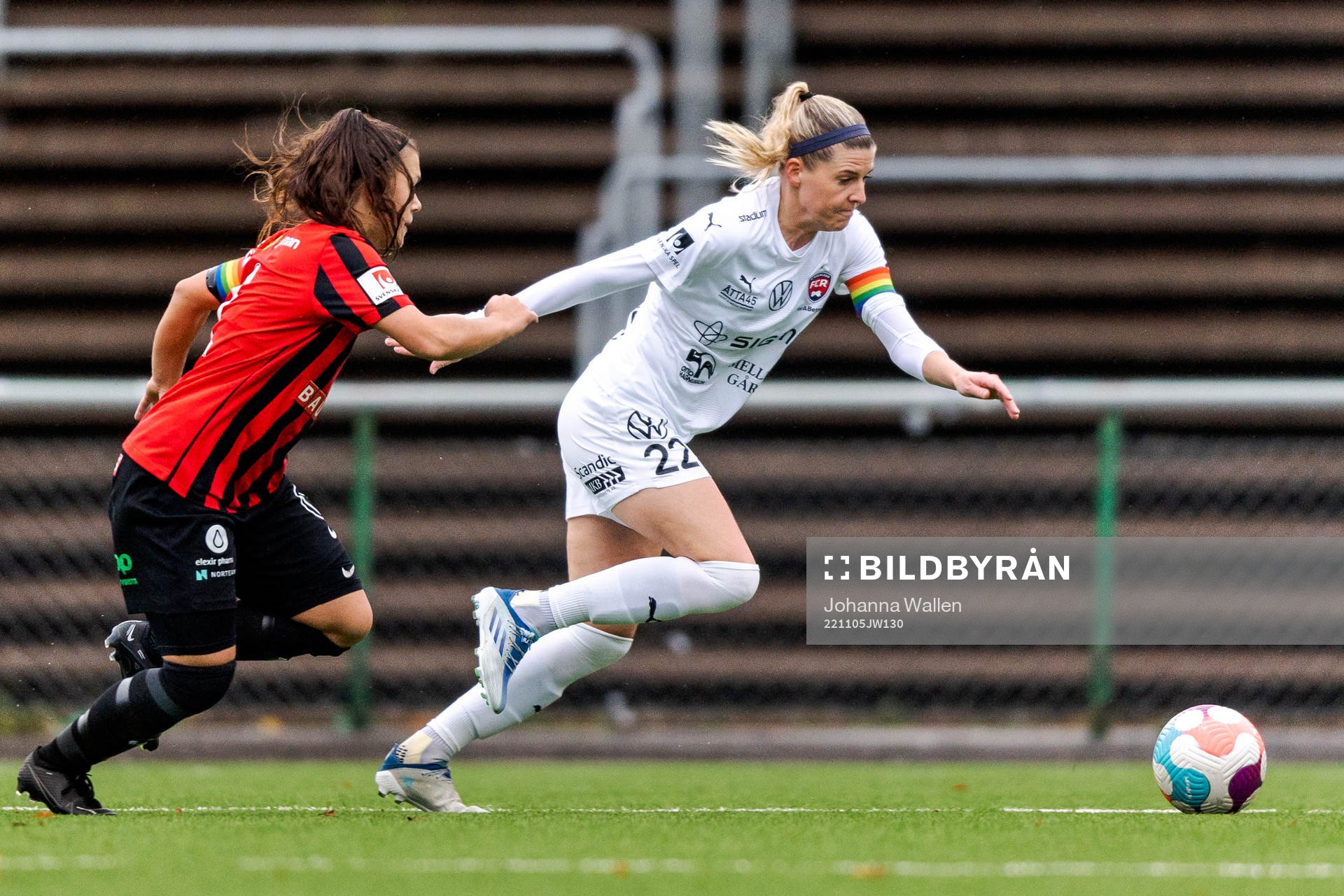 Brommapojkarnas Alexsandra Lobanova och FC Rosengårds