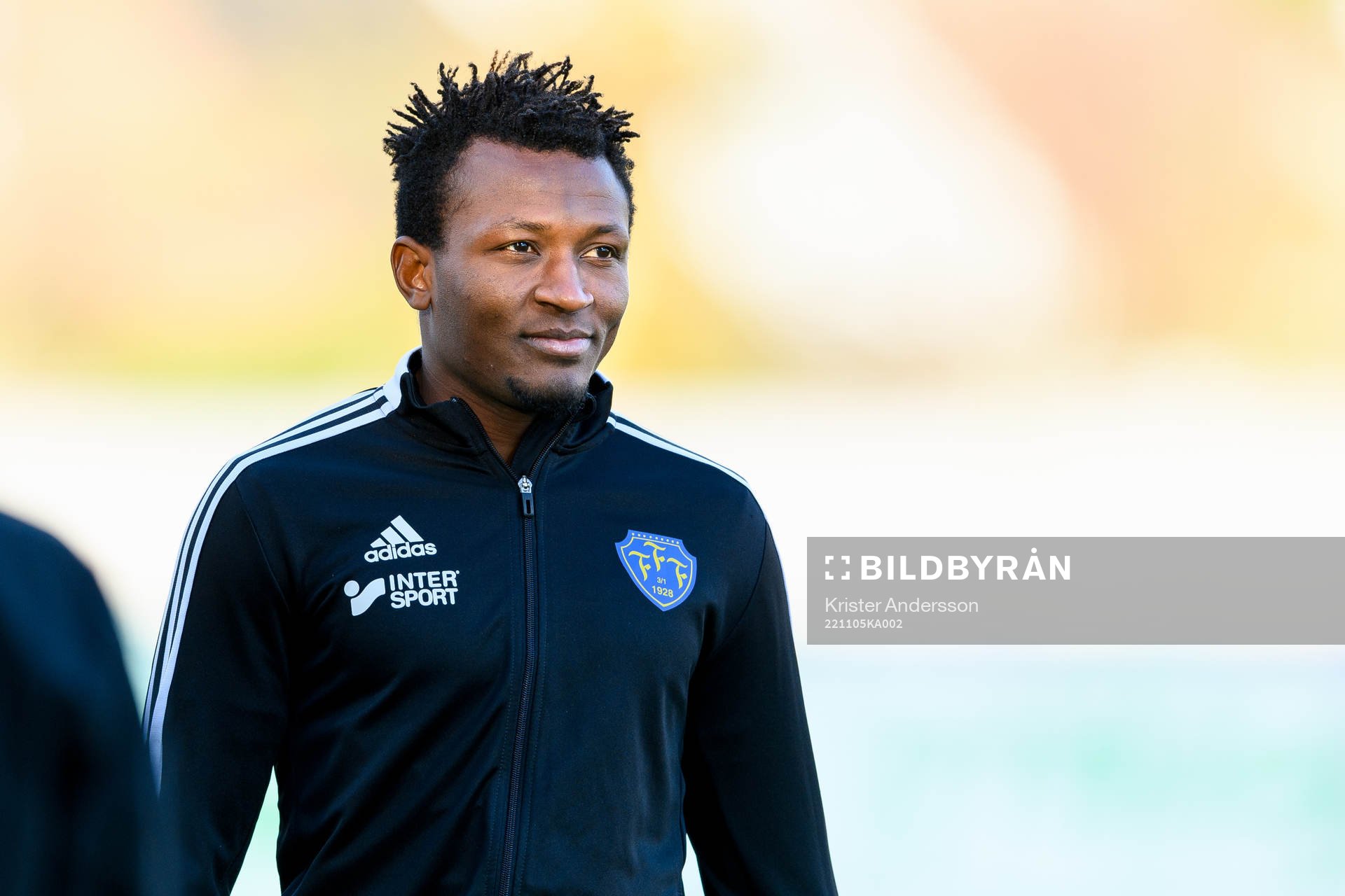 Falkenbergs Umar Bala Muhammed före fotbollsmatchen i