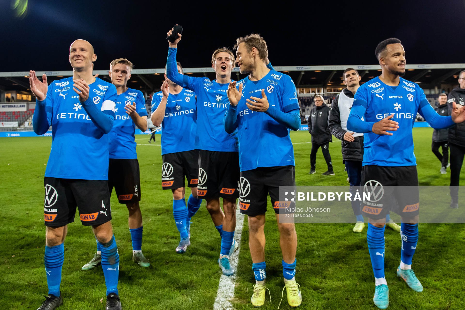 Halmstads spelarna jublar