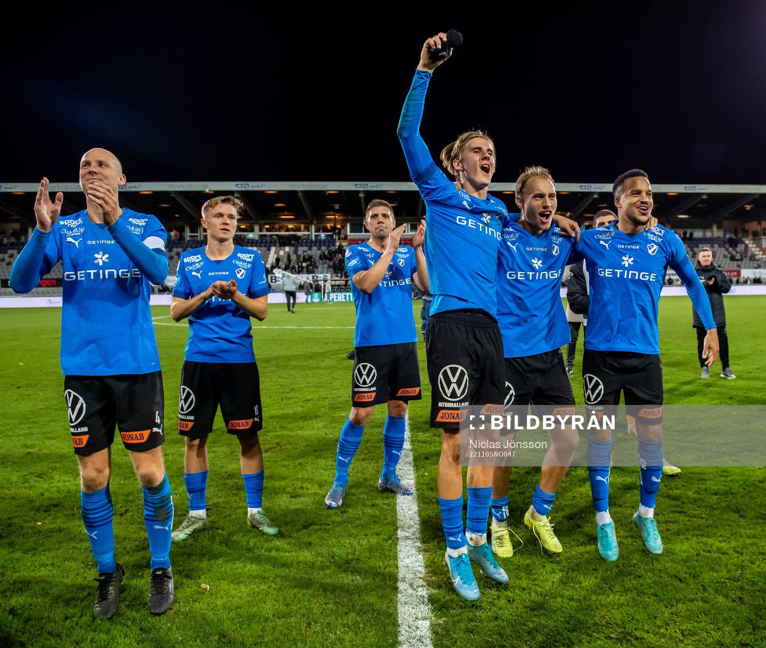 Halmstads spelarna jublar