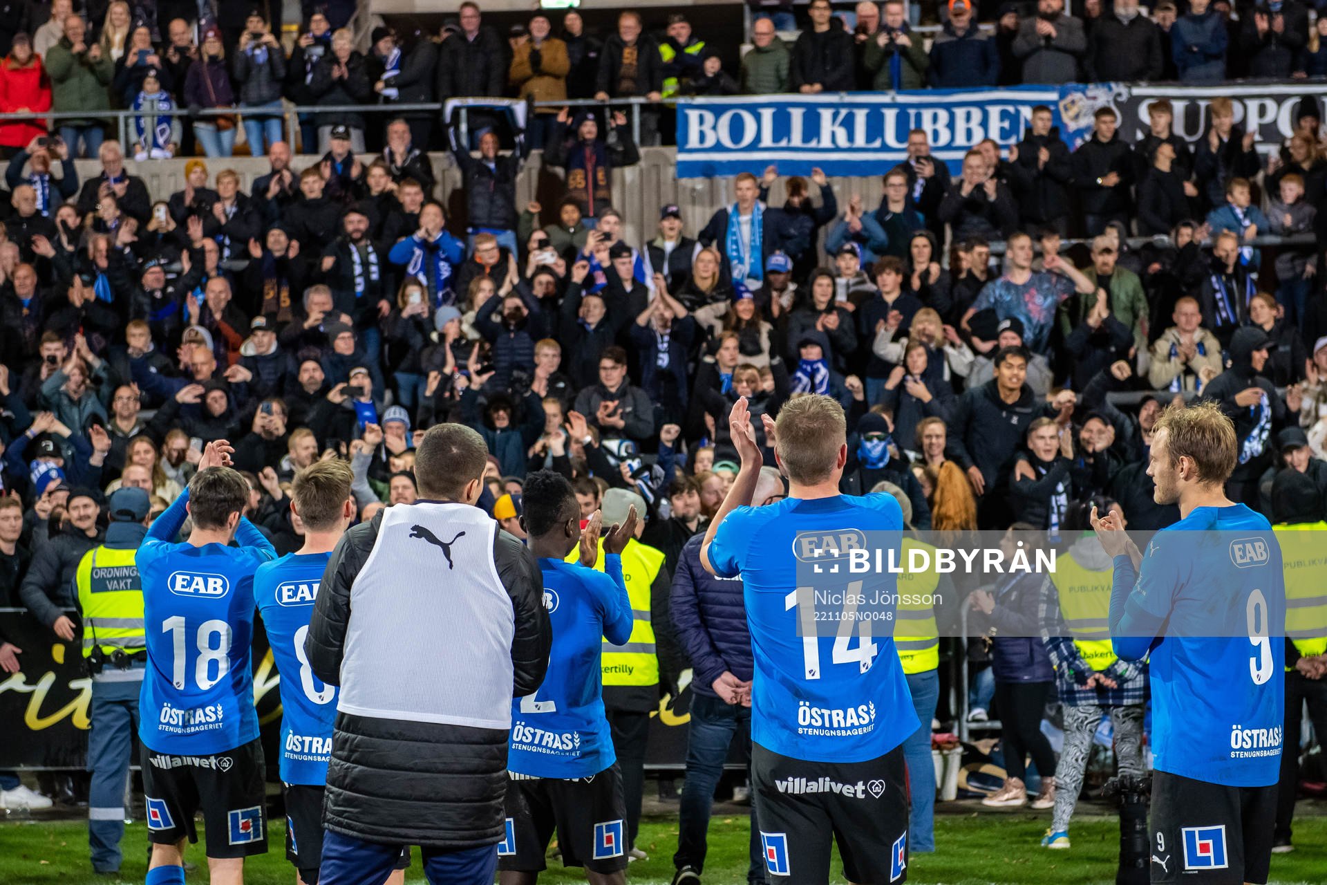 Halmstads spelarna jublar