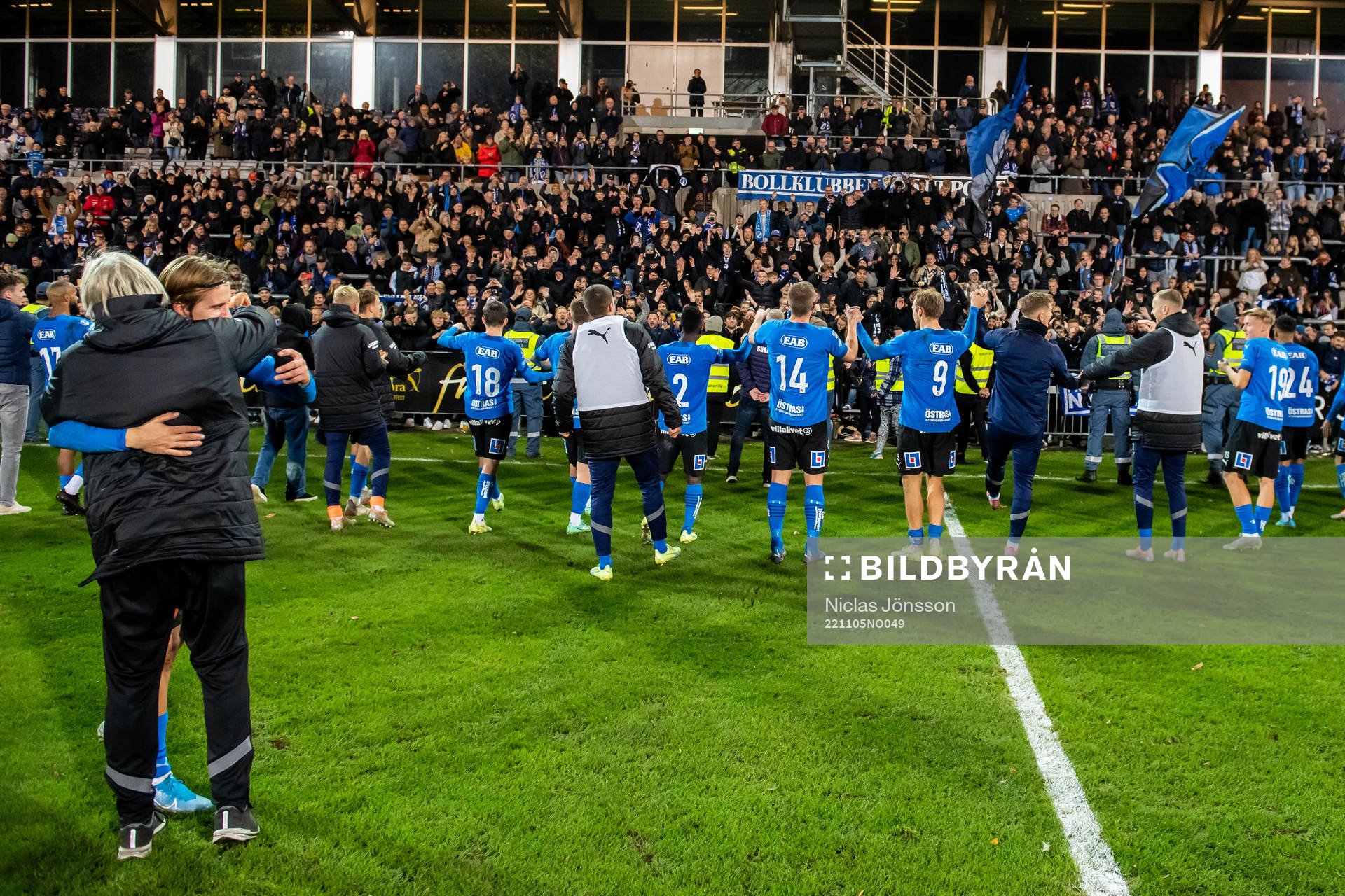 Halmstads spelarna jublar