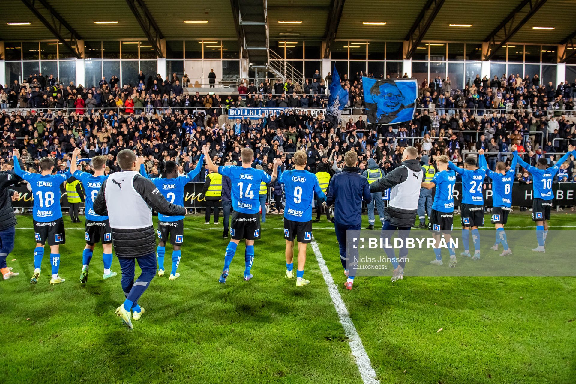 Halmstads spelarna jublar